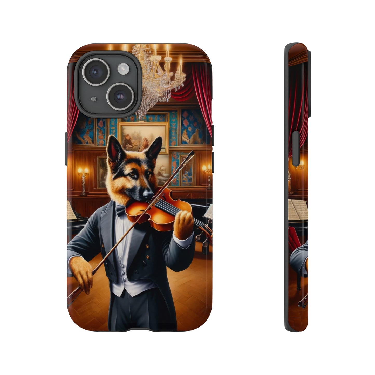 German Shepherd Playing the Violin Phone Case