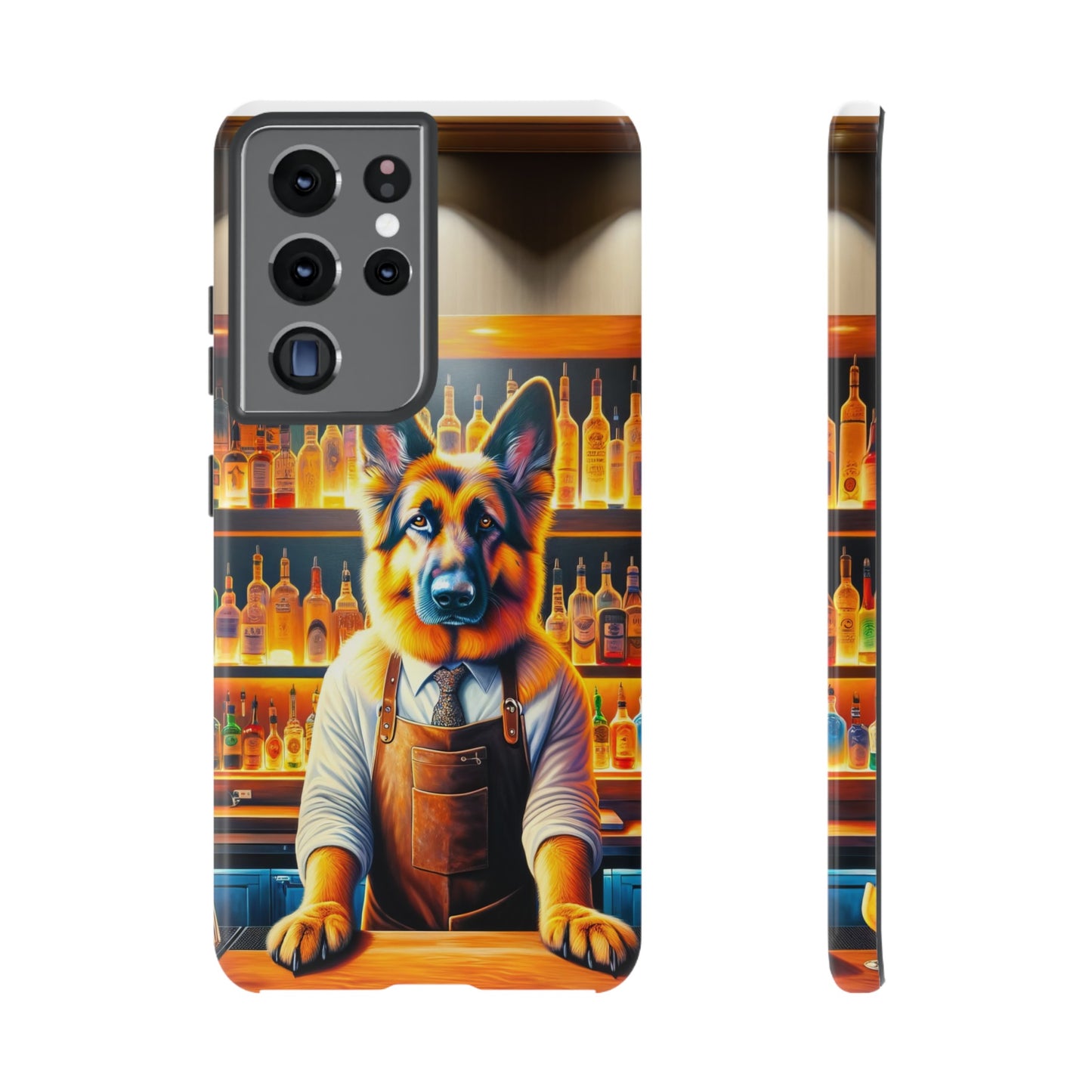 German Shepherd Tending a Bar Phone Case