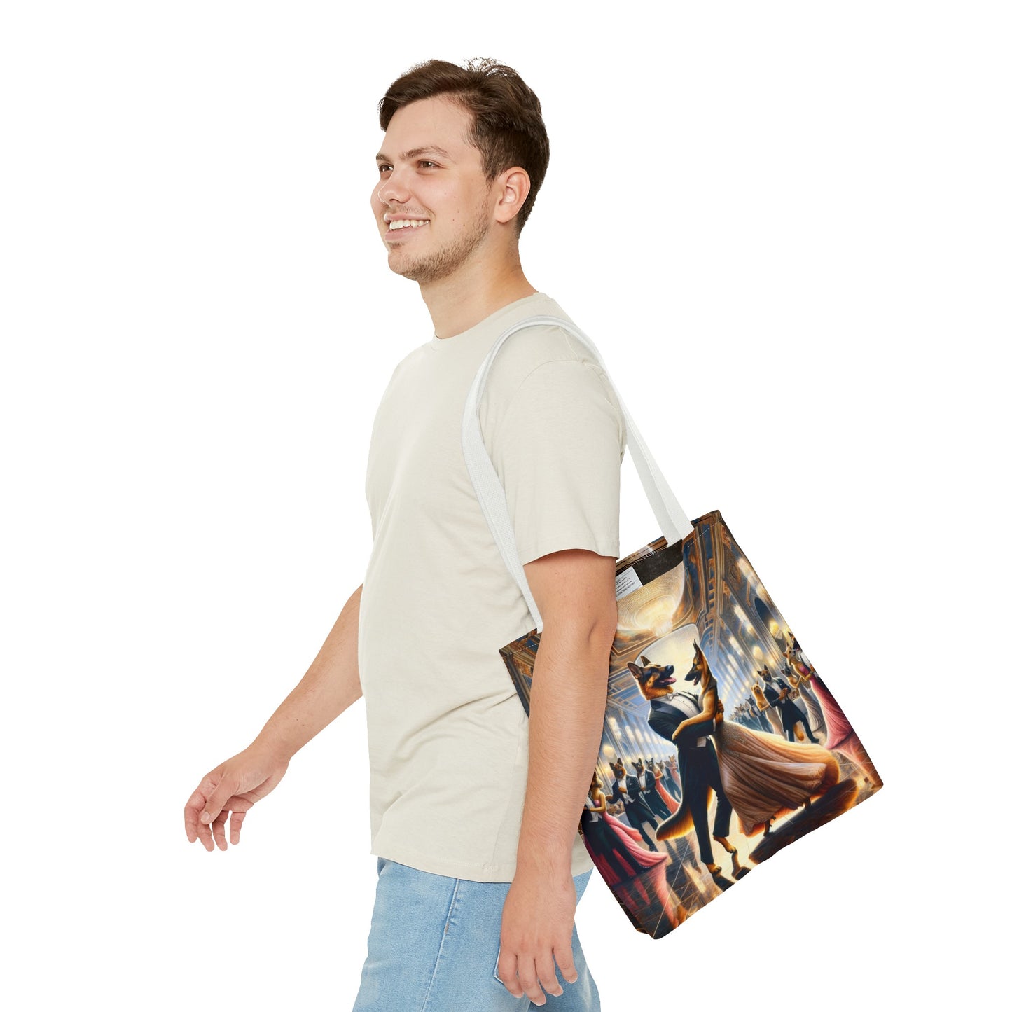 Dancing German Shepherds Tote Bag