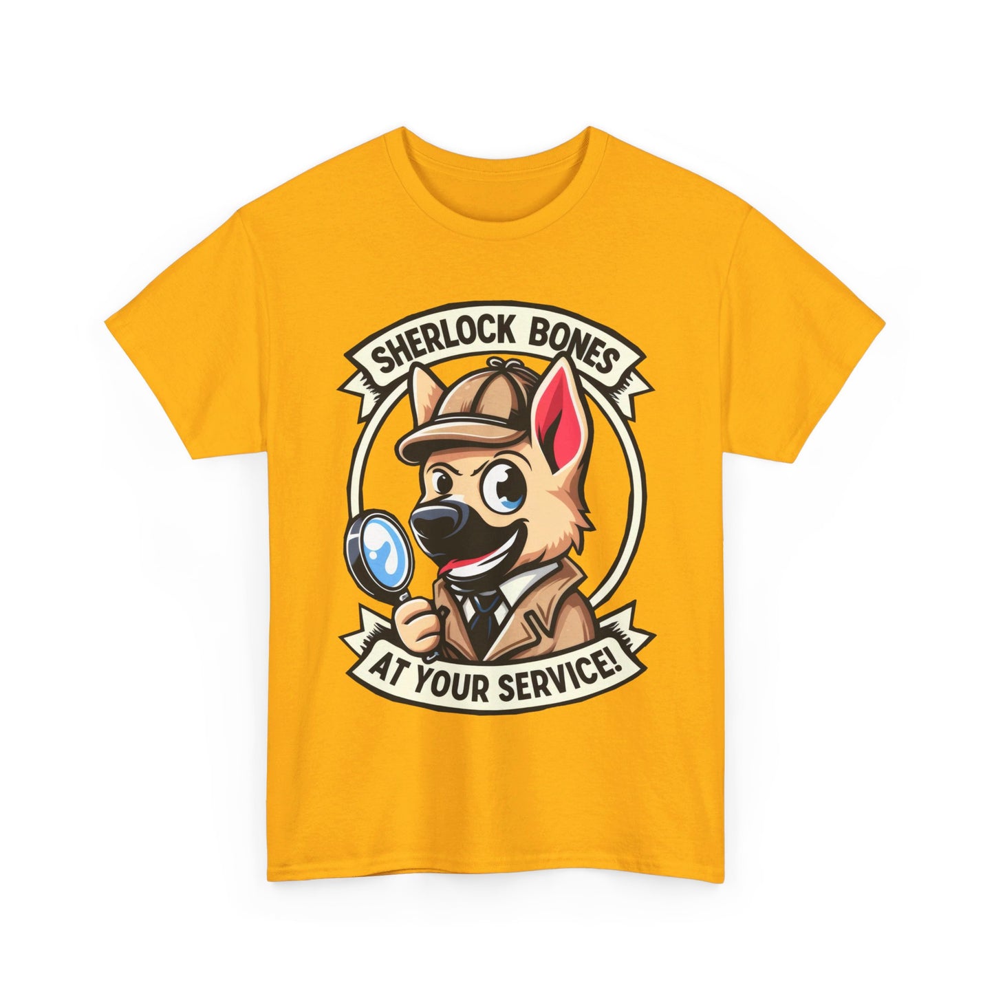 Sherlock Bones T-Shirt (13 colors) (German Shepherd)