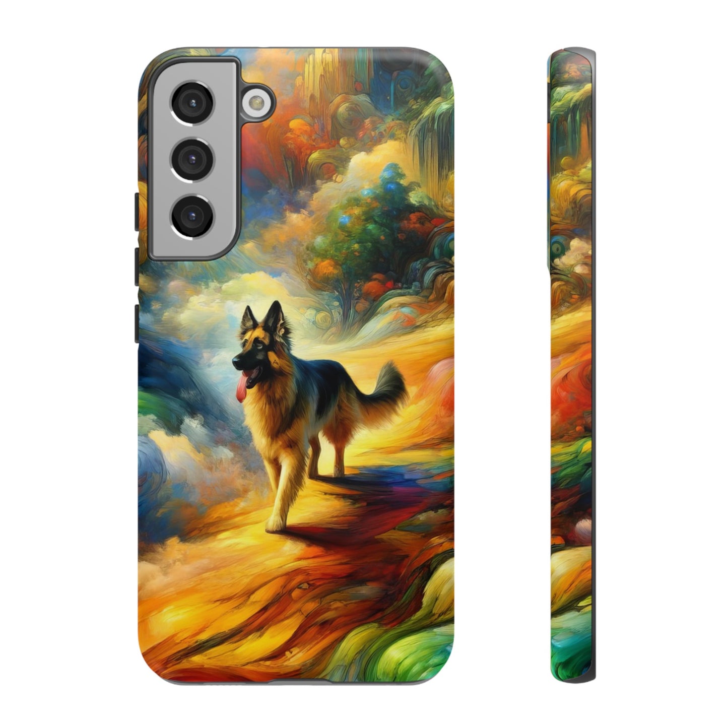 Fantasy and fauvism German Shepherd Phone Case