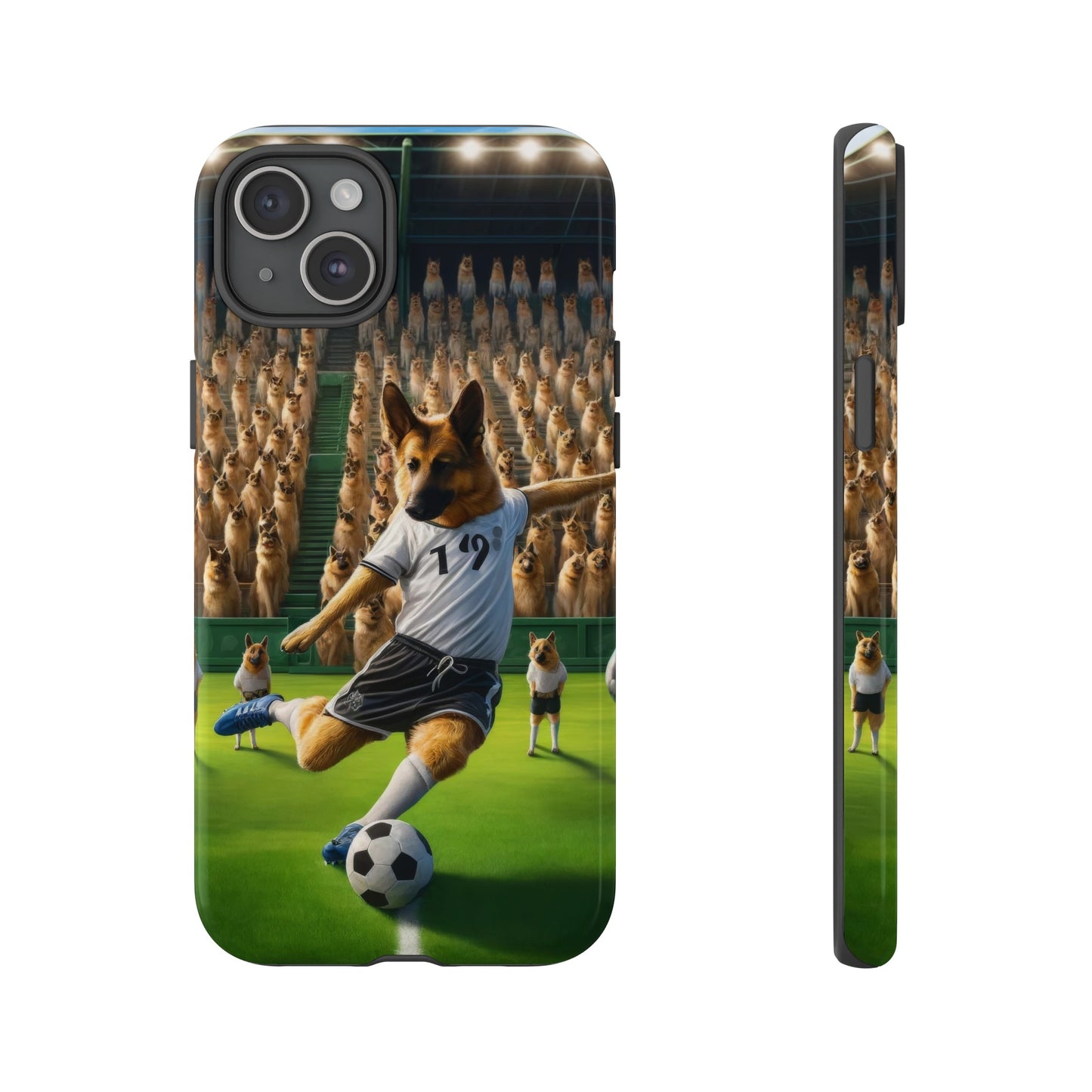 German Shepherd Playing Soccer Tough Phone Case