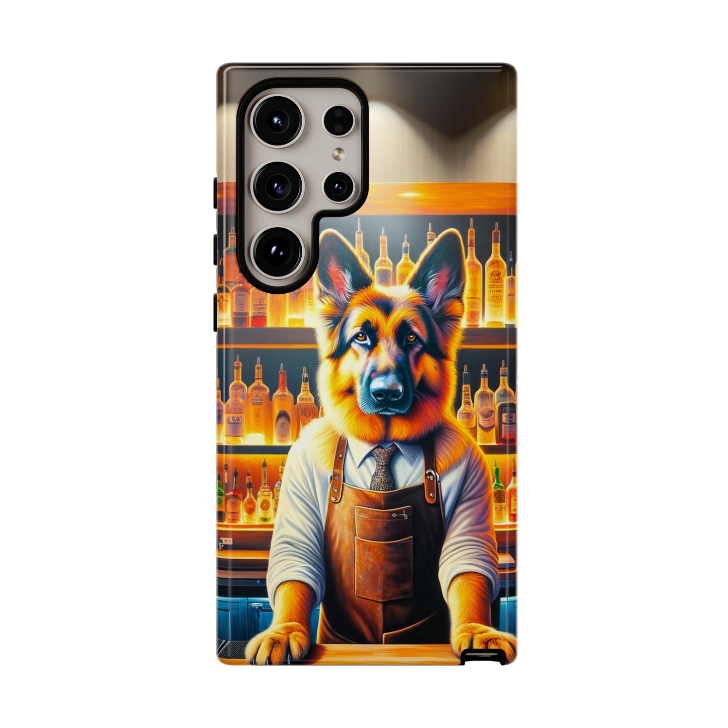 German Shepherd Tending a Bar Phone Case