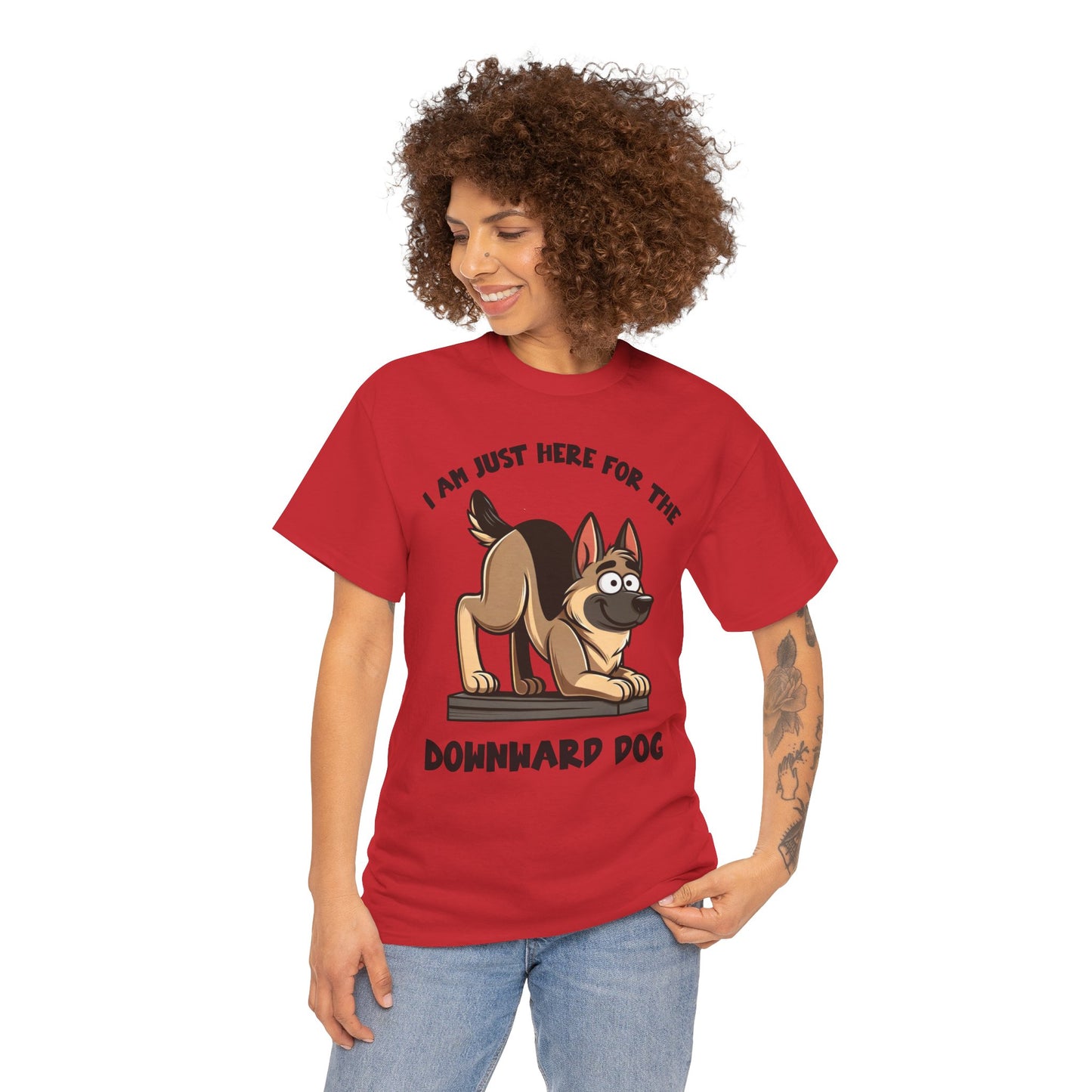 DownWard Dog T-Shirt (13 colors) (German Shepherd)