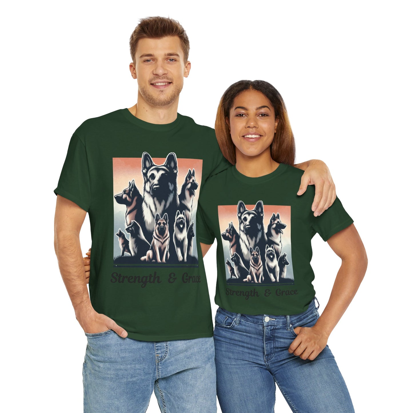 Strength And Grace T-Shirt (13 colors) (German Shepherd)