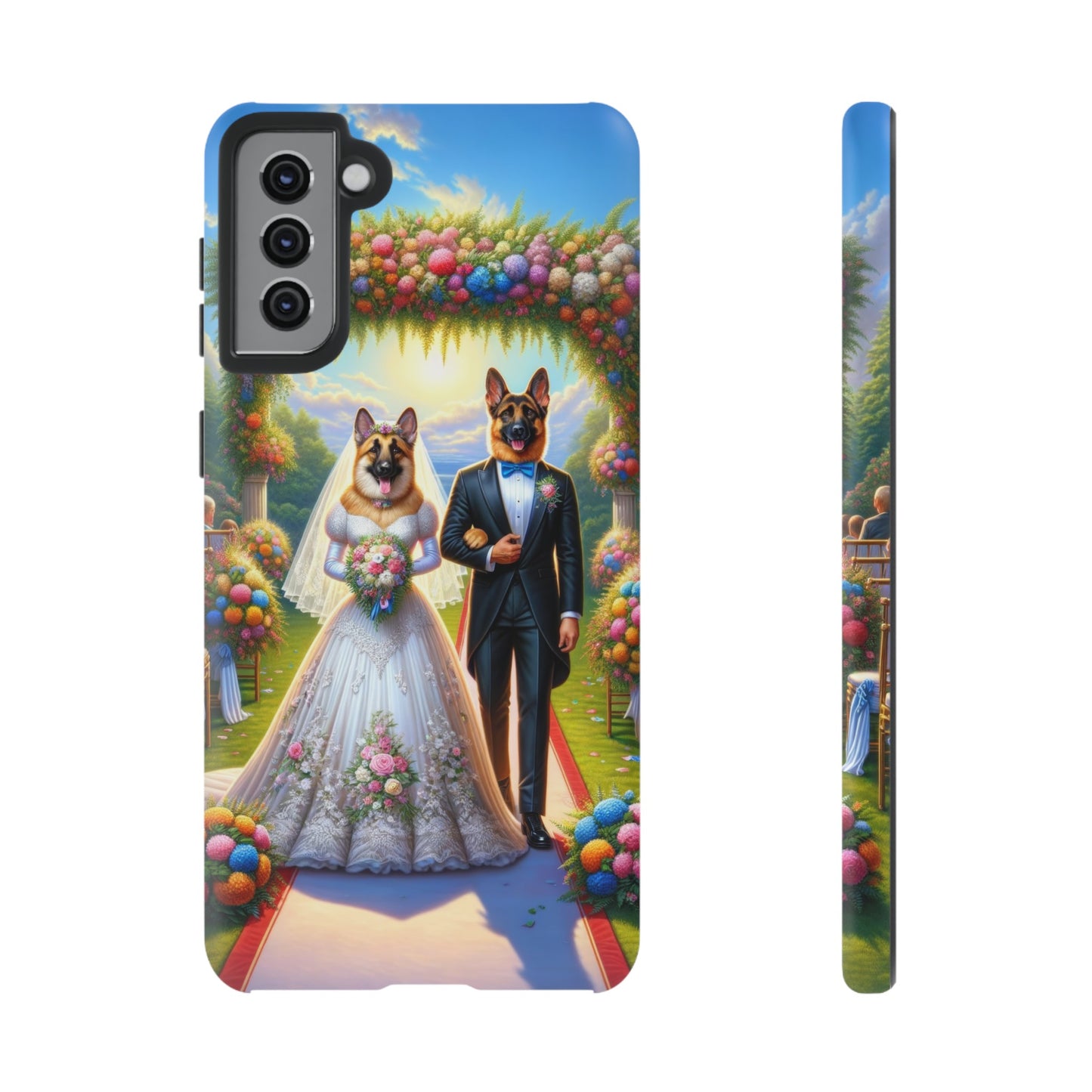 German Shepherds getting Married  Phone Case