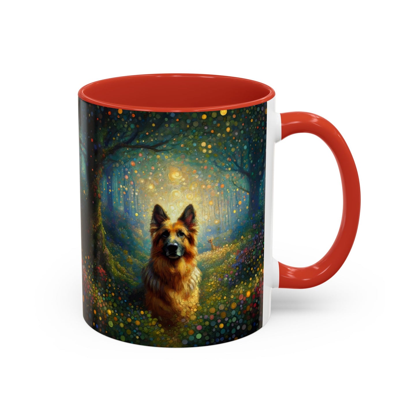 Neo-impressionism and fairy tale German Shepherd Coffee Mug