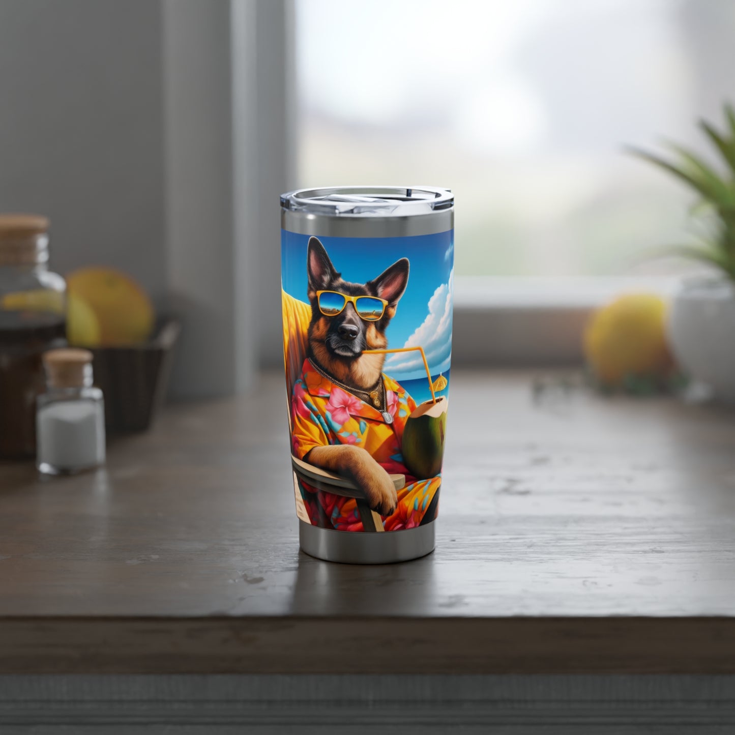 German Shepherd Vacation 20oz Tumbler