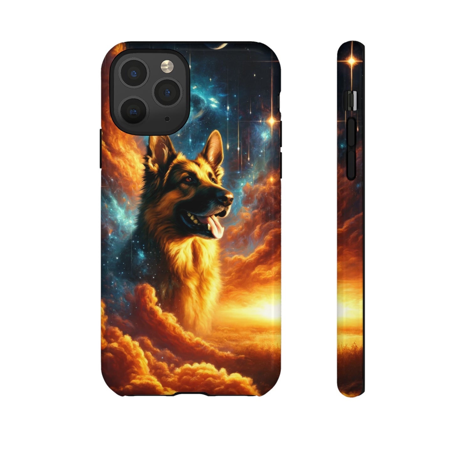 Sci-fi and stars-themed German Shepherd Phone Case