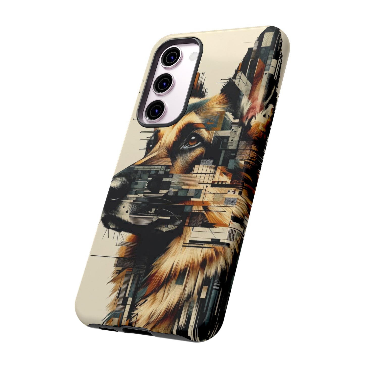 Constructivist and dadaist German Shepherd Phone Case