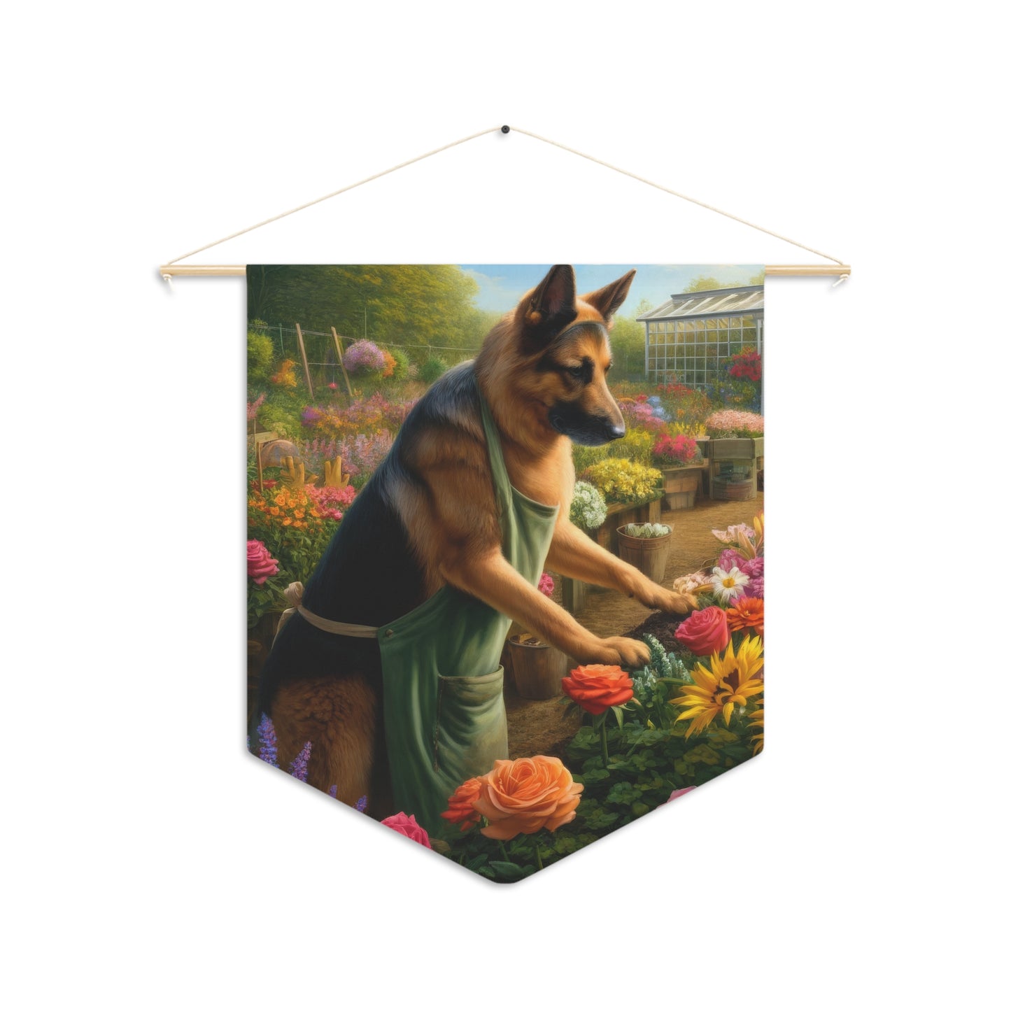 German Shepherd Gardening Pennant