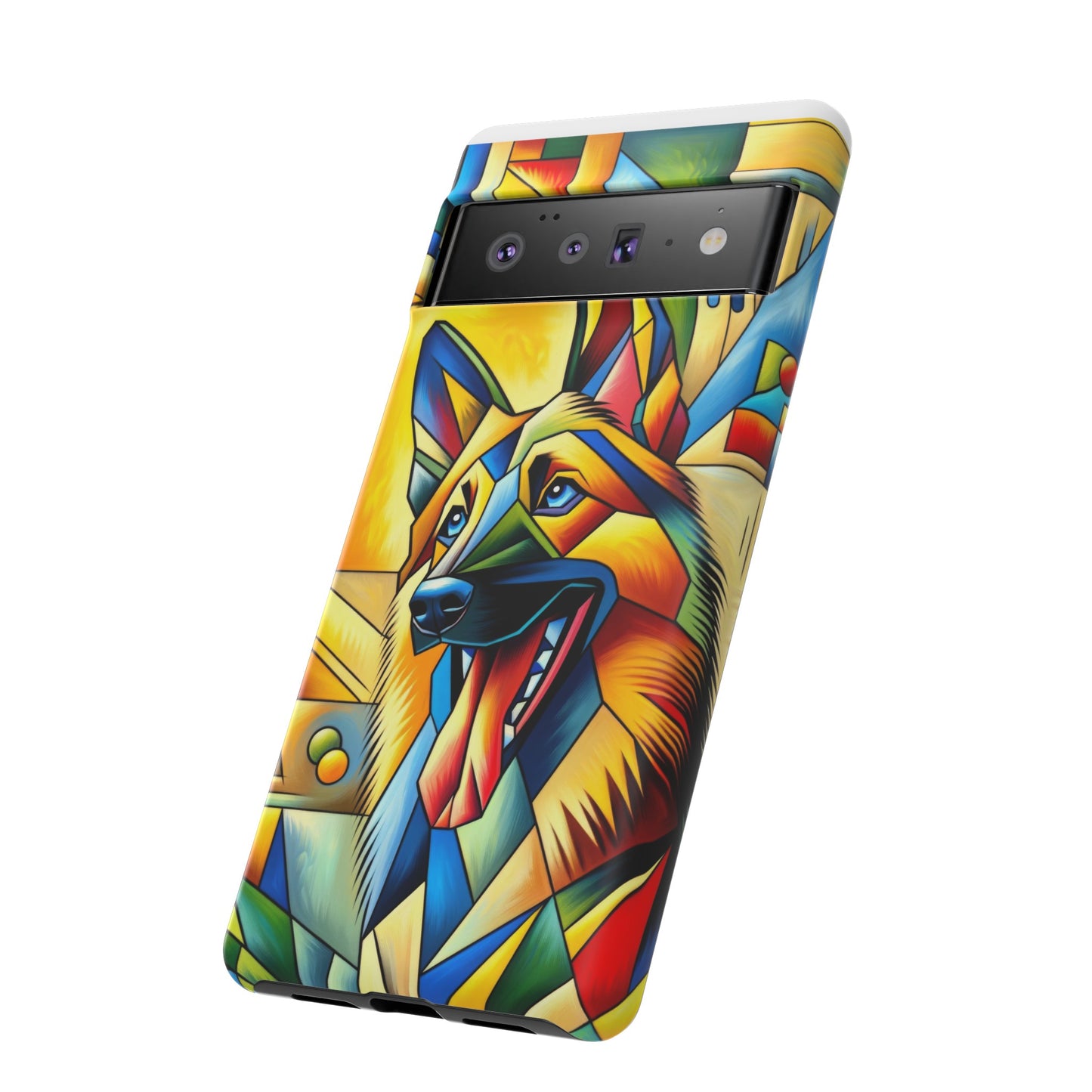 German Shepherd in Cubism Tough Phone Case