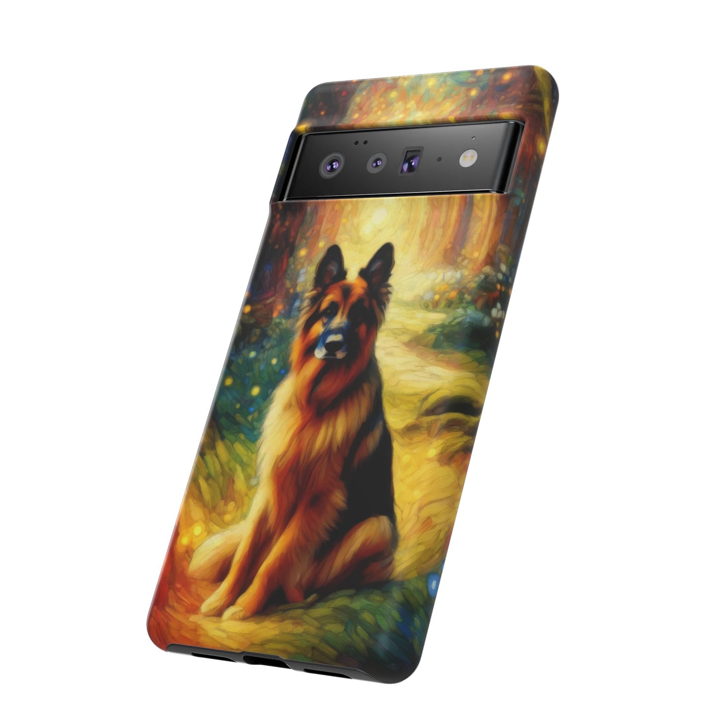 Neo-impressionism and fairy tale German Shepherd Phone Case