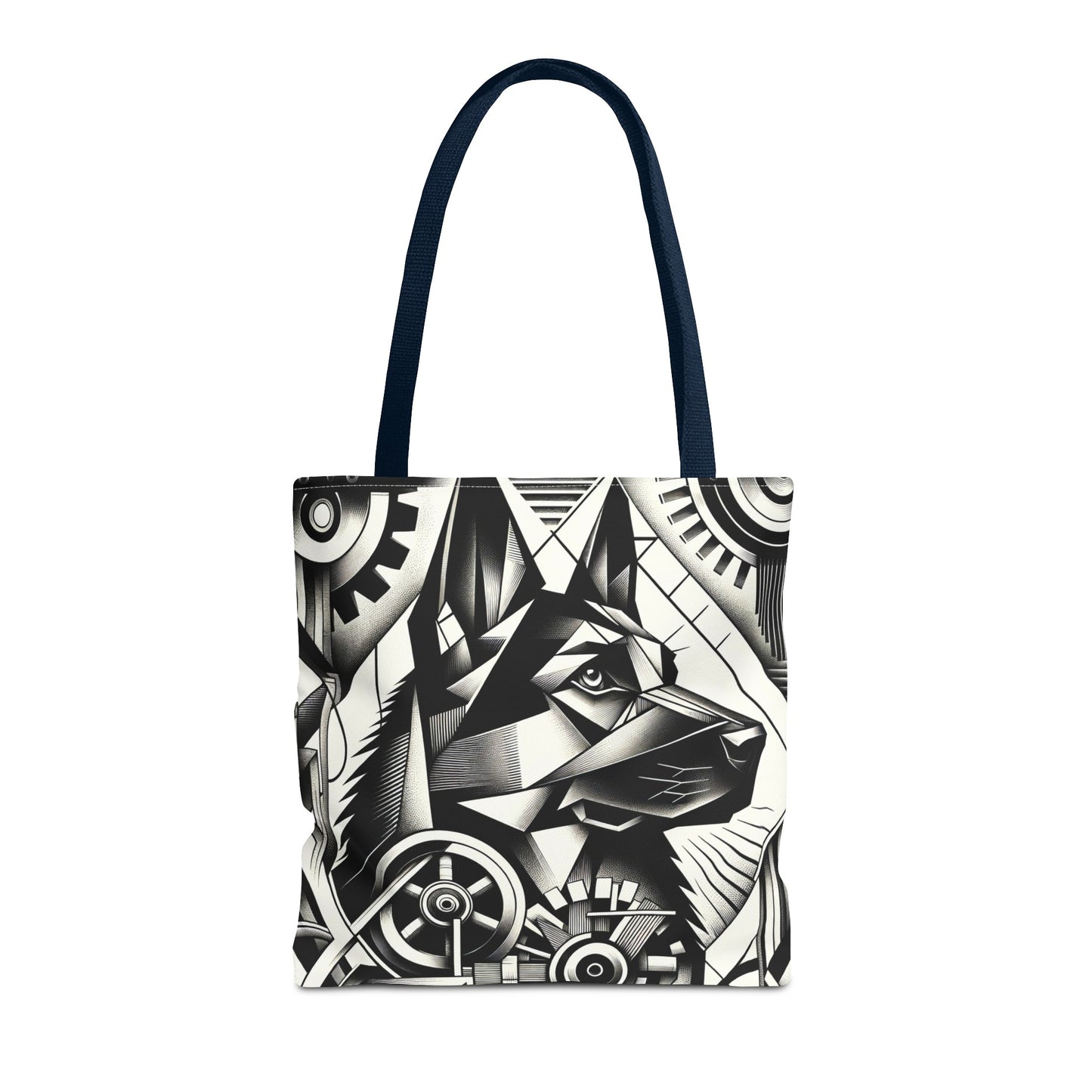 Constructivism and etching style German Shepherd Tote Bag