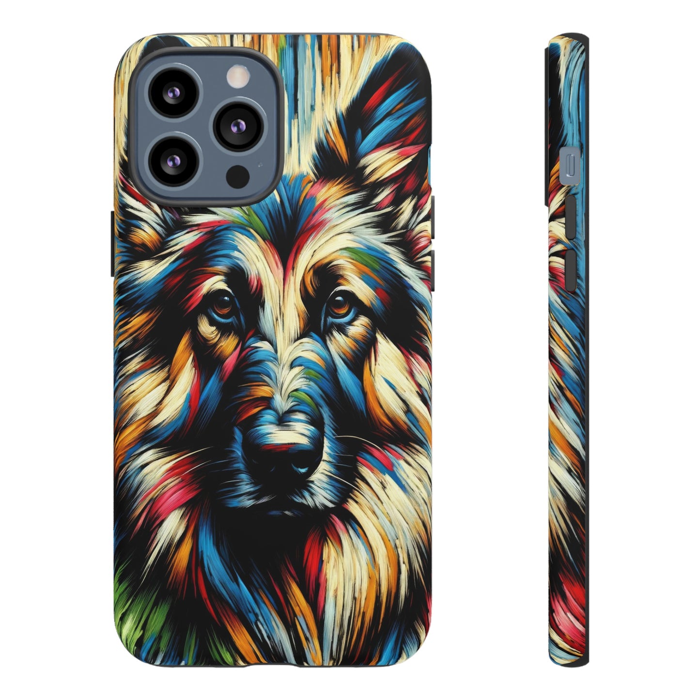 Fauvism scratchboard technique German Shepherd Phone Case