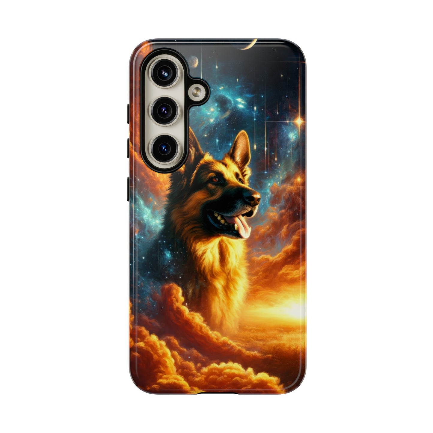 Sci-fi and stars-themed German Shepherd Phone Case