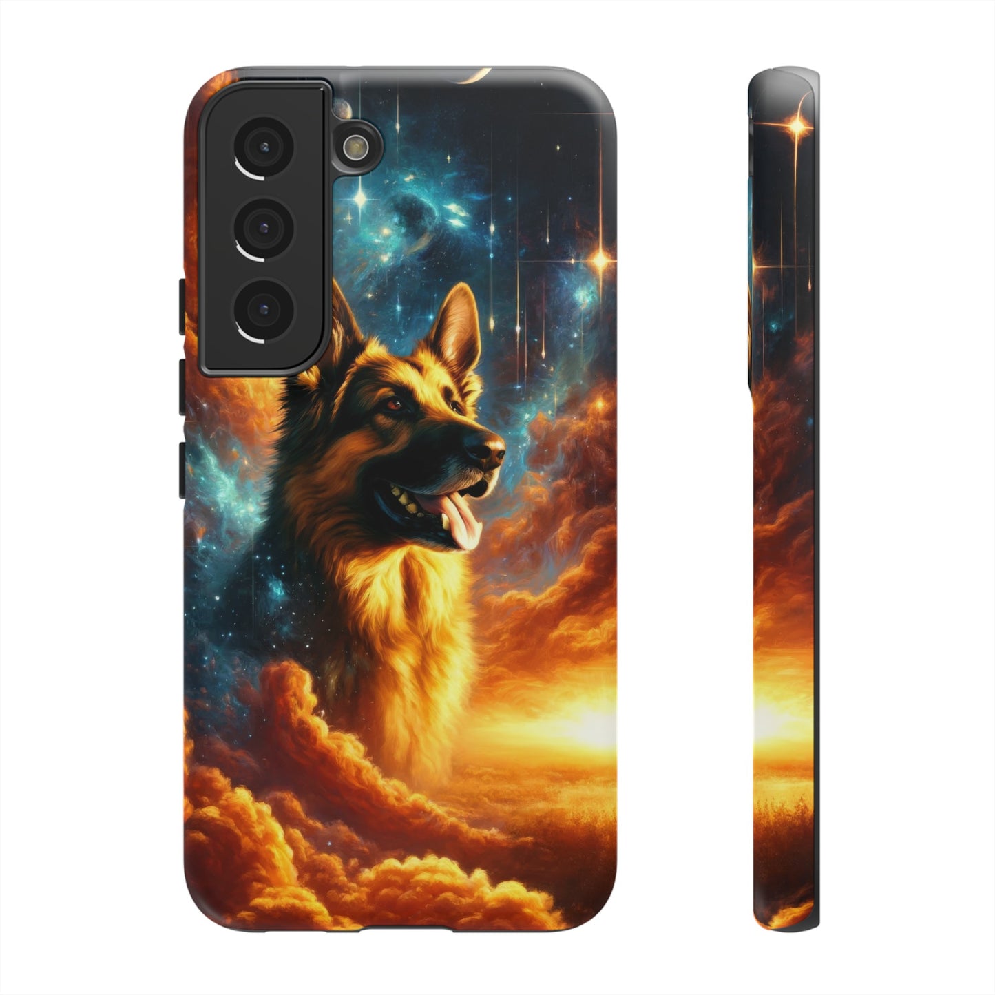 Sci-fi and stars-themed German Shepherd Phone Case