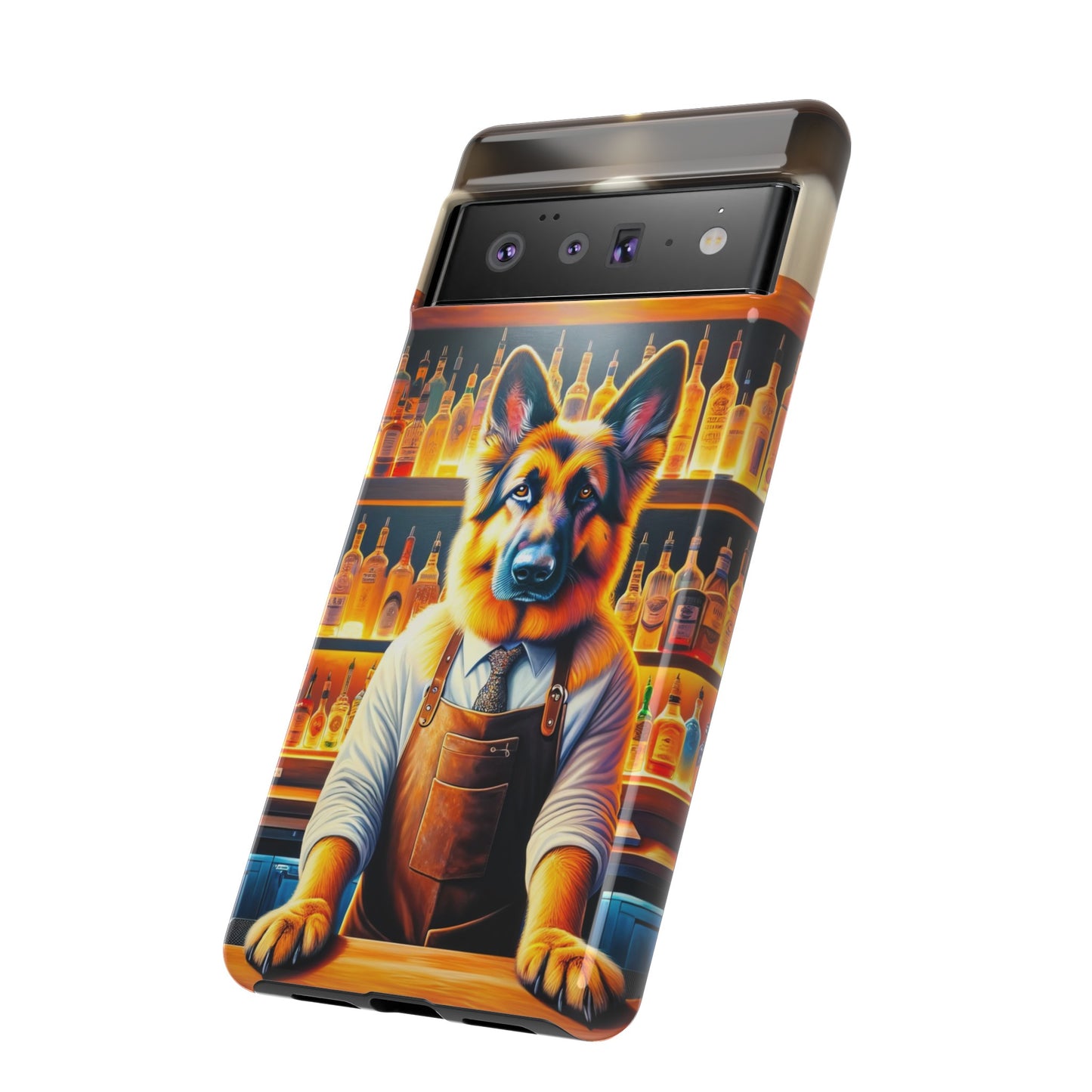 German Shepherd Tending a Bar Phone Case