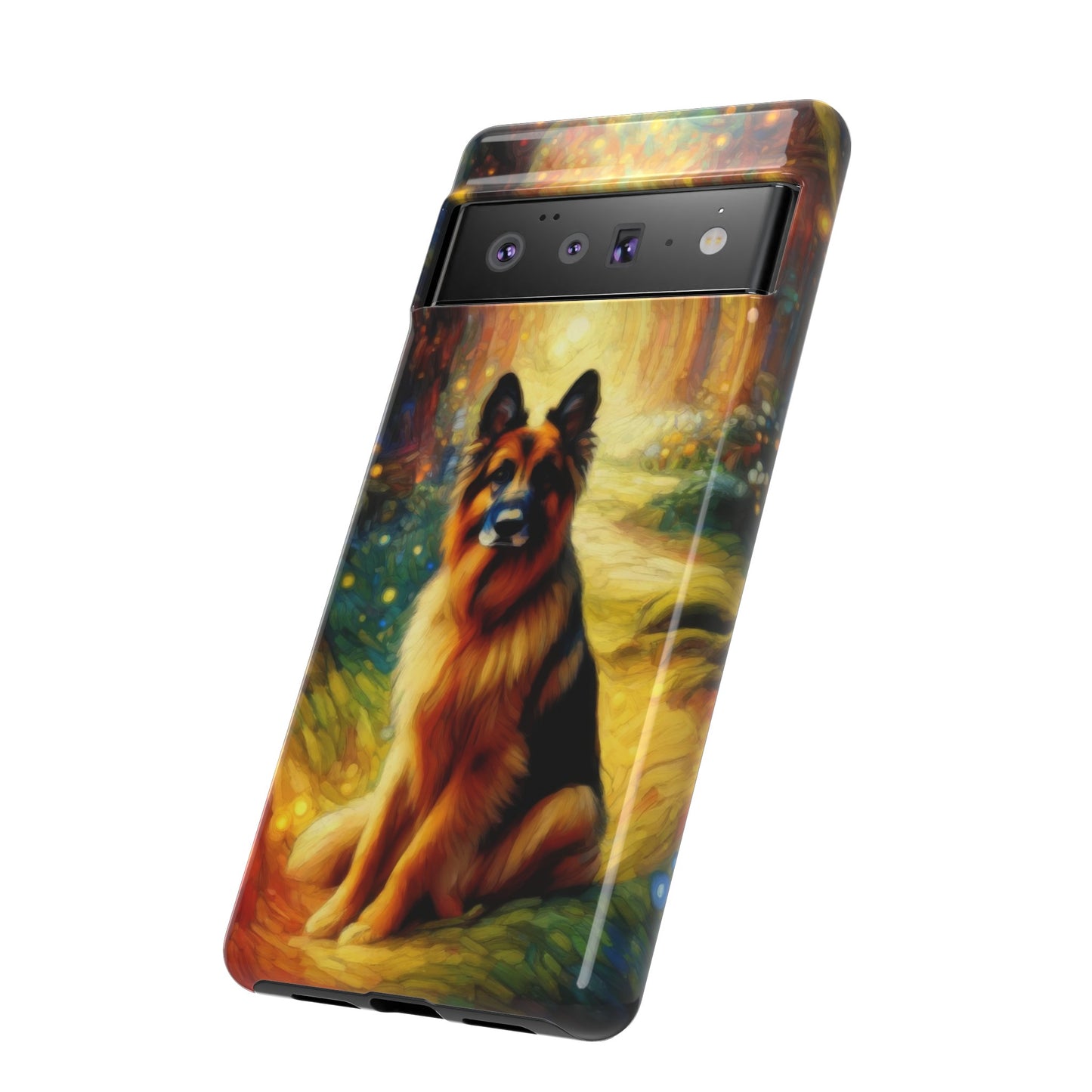 Neo-impressionism and fairy tale German Shepherd Phone Case