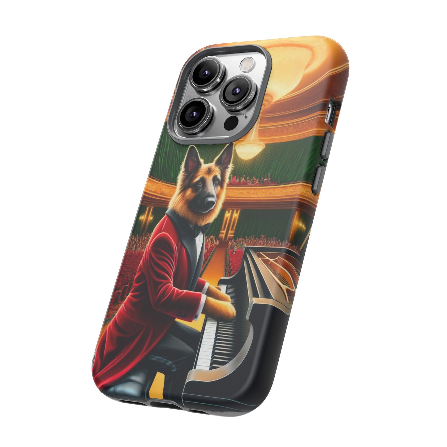German Shepherd Playing the Piano Phone Case
