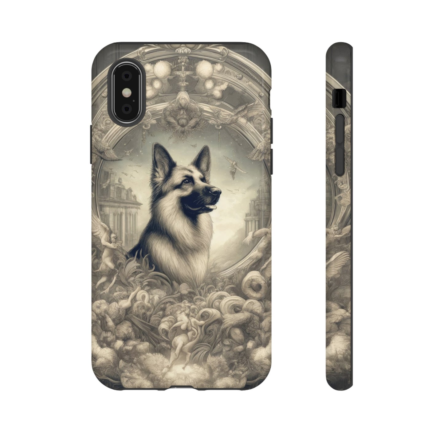 Dreamy fantasy and rococo German Shepherd Phone Case