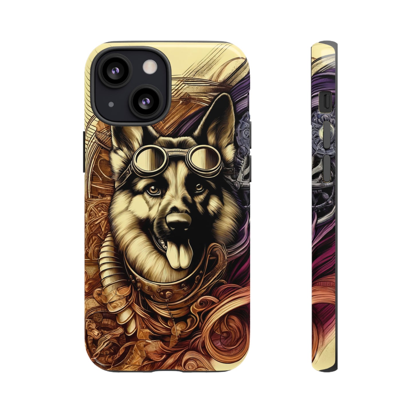 Steampunk German Shepherd Phone Case