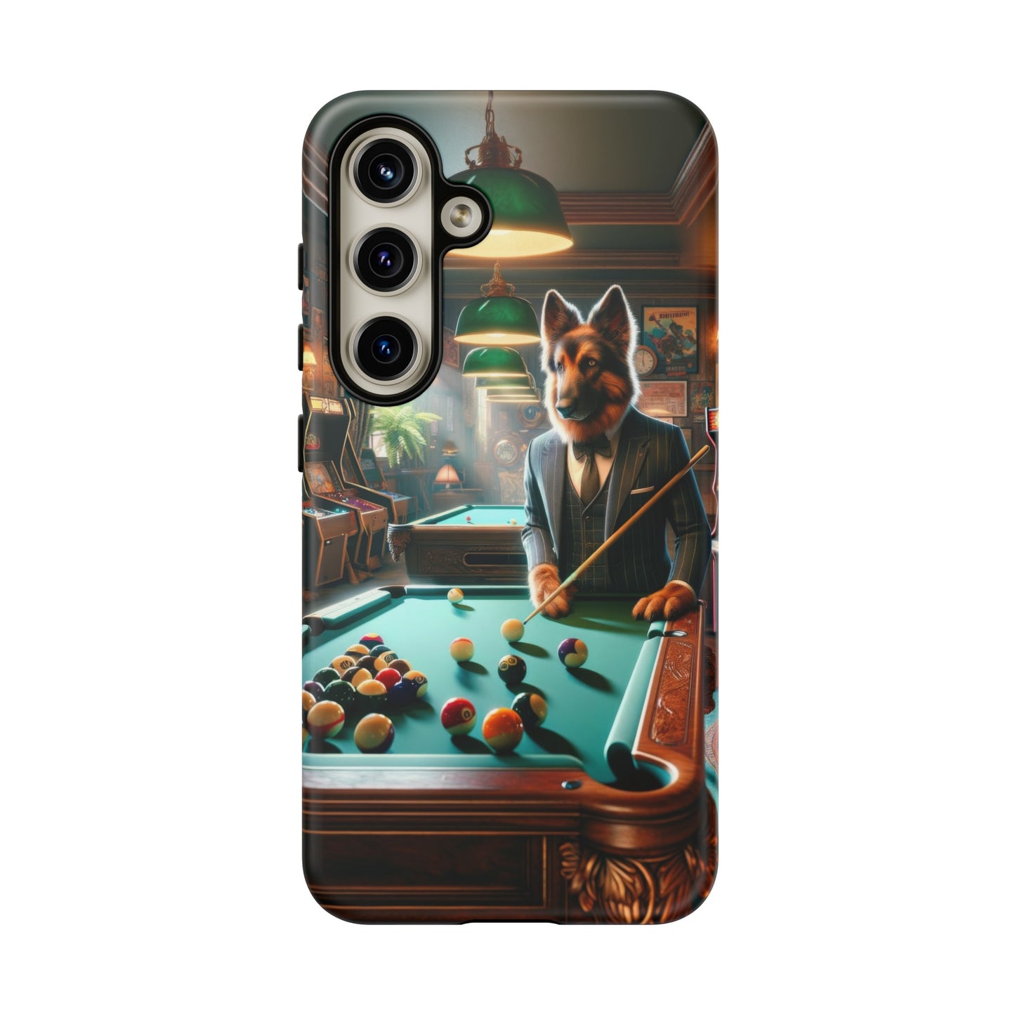 German Shepherd Playing Pool Phone Case