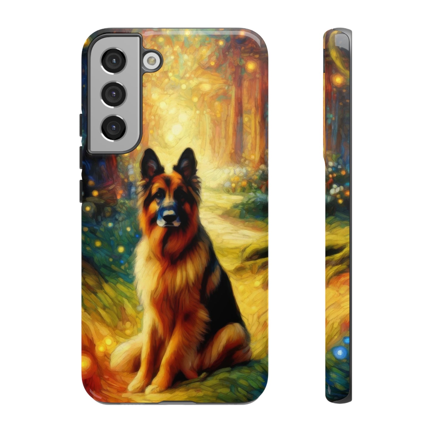 Neo-impressionism and fairy tale German Shepherd Phone Case