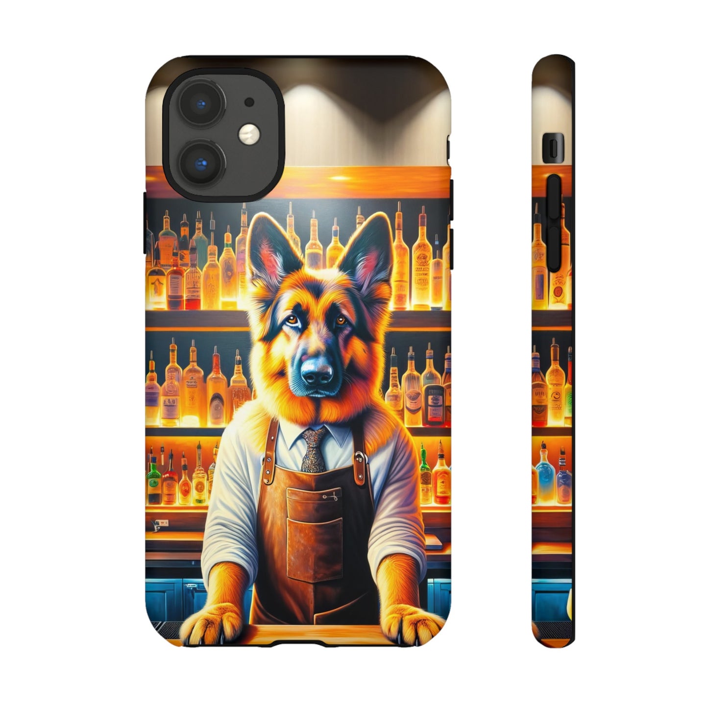 German Shepherd Tending a Bar Phone Case