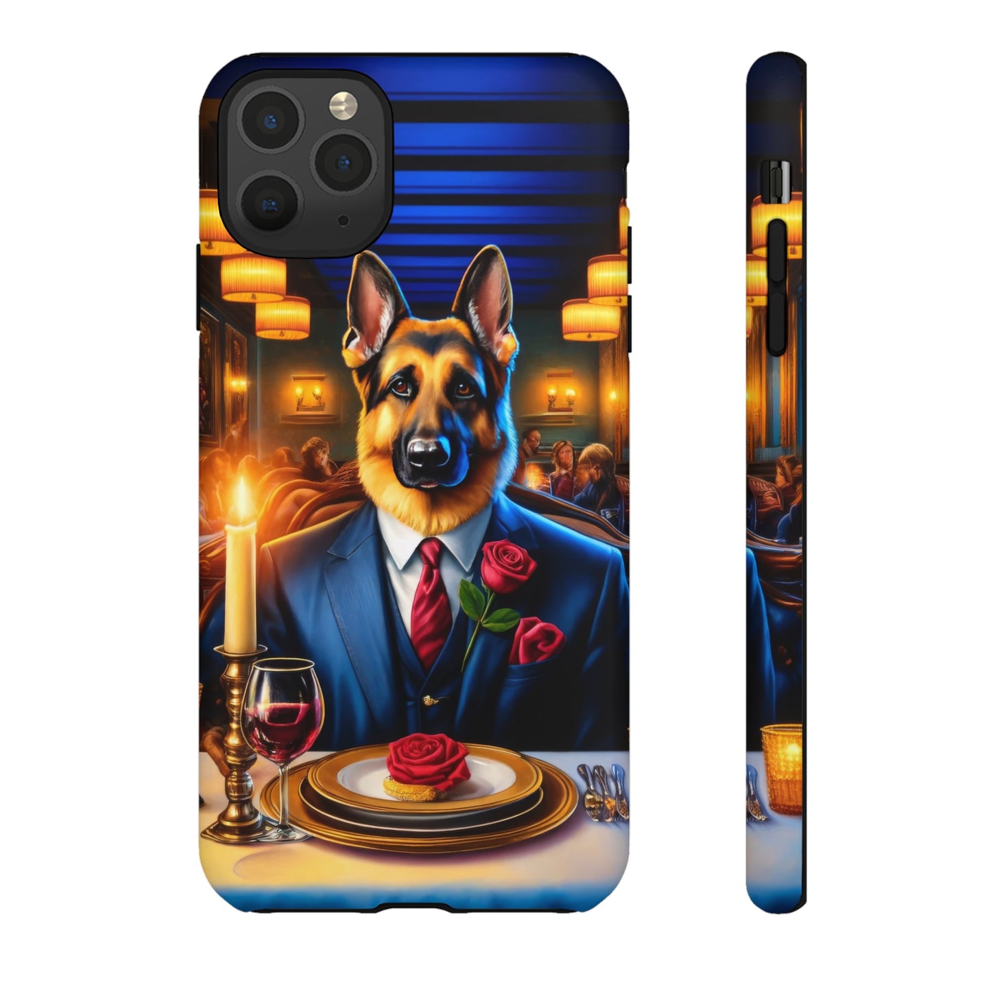 German Shepherd Going on a Date at a Restaurant Phone Case