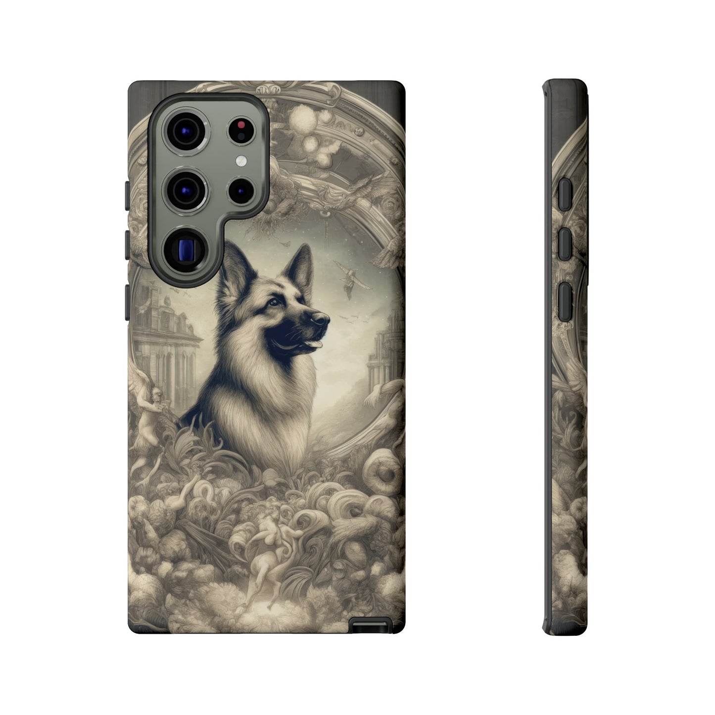 Dreamy fantasy and rococo German Shepherd Phone Case