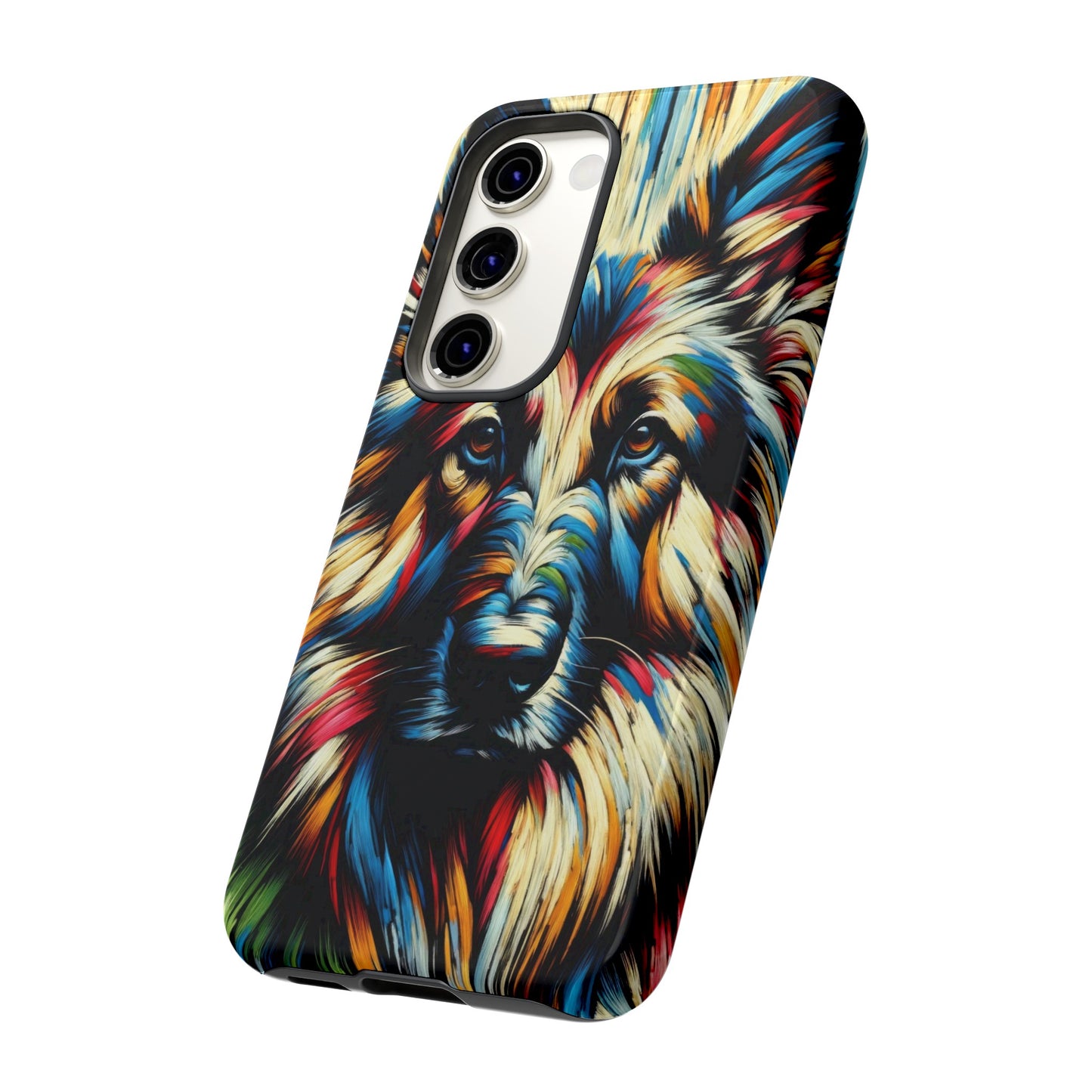 Fauvism scratchboard technique German Shepherd Phone Case