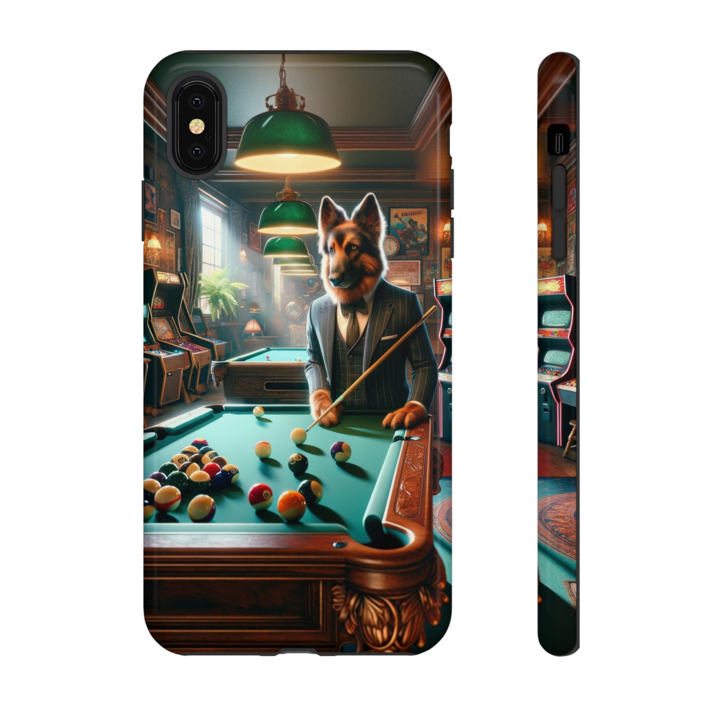 German Shepherd Playing Pool Phone Case