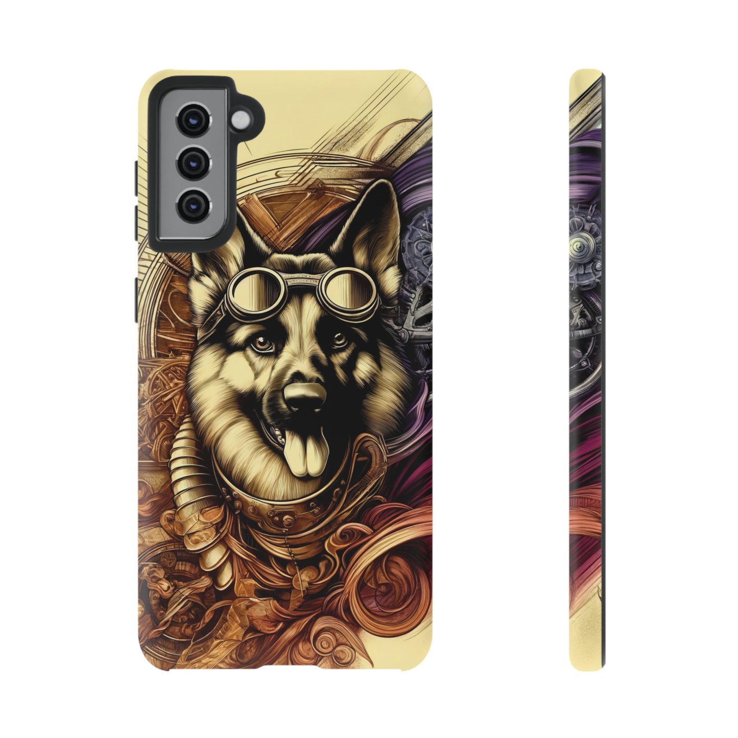 Steampunk German Shepherd Phone Case