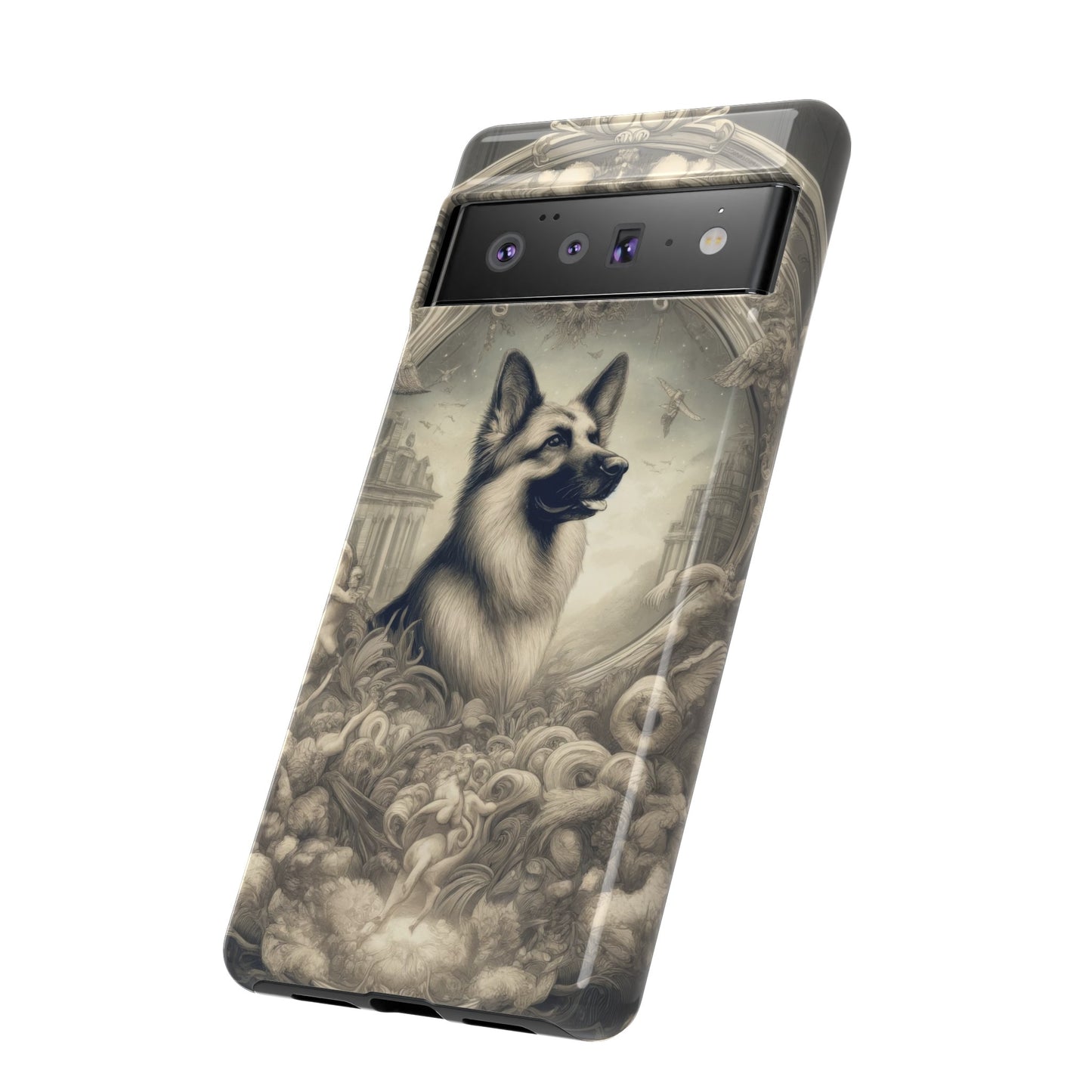 Dreamy fantasy and rococo German Shepherd Phone Case