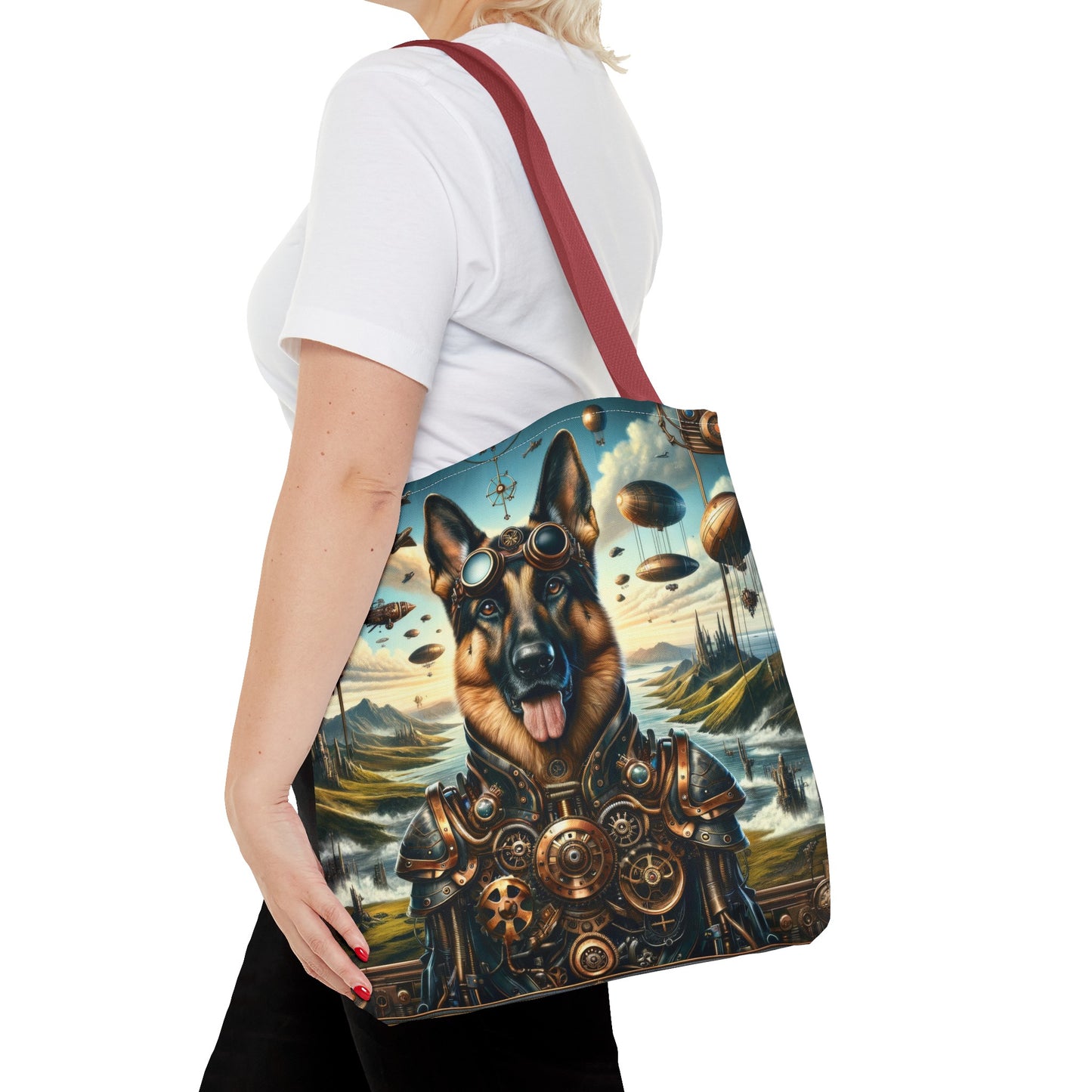 Steampunk Fantasy German Shepherd V2 Tote Bag