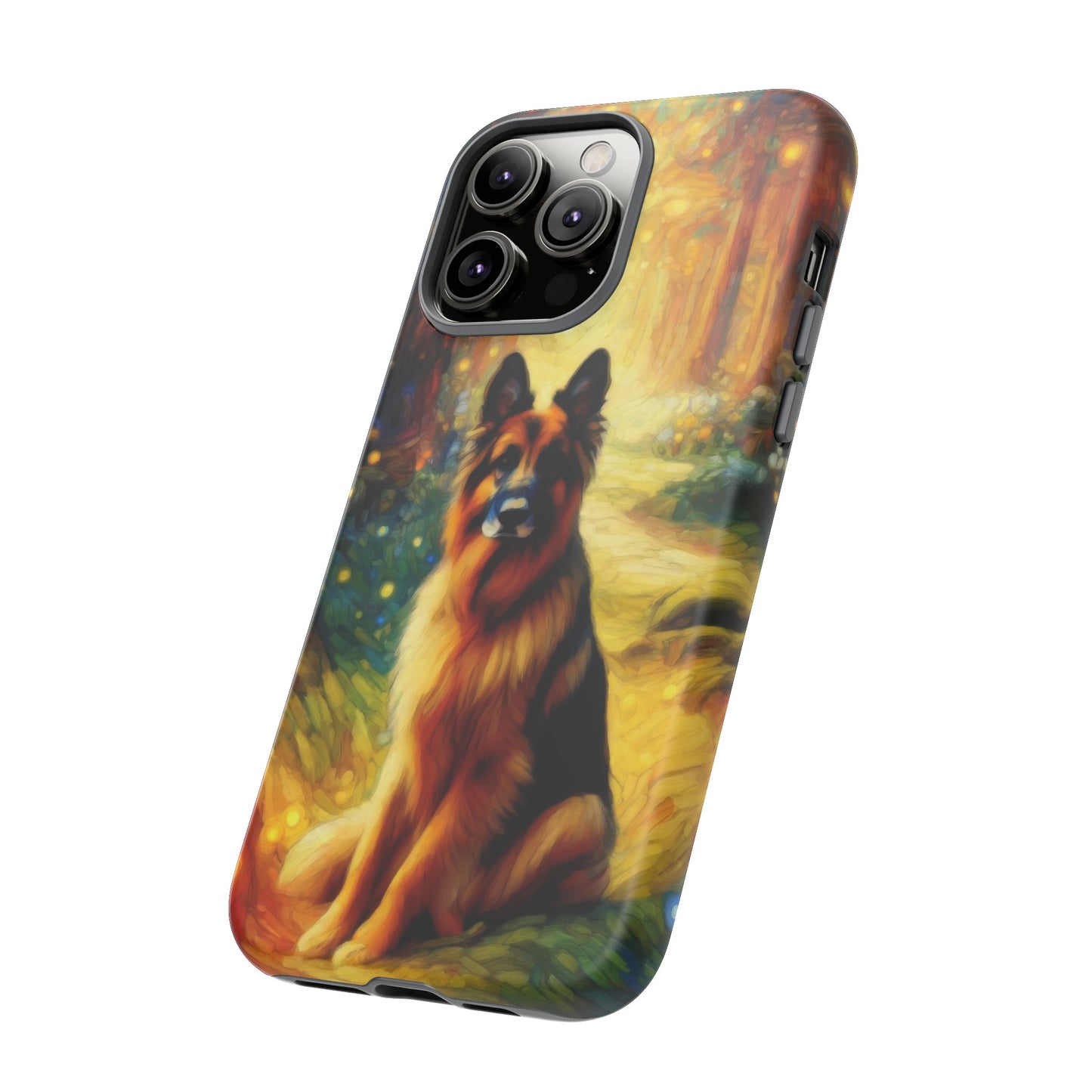 Neo-impressionism and fairy tale German Shepherd Phone Case