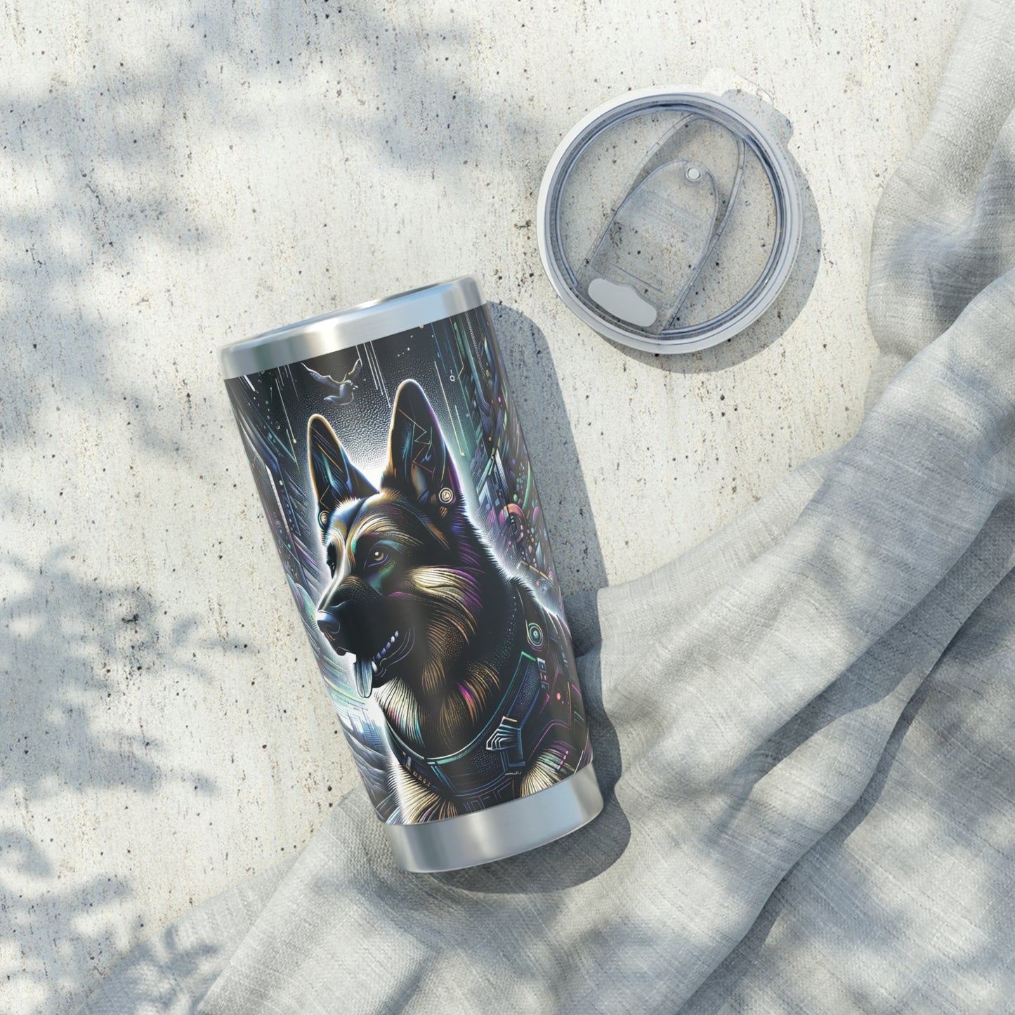 Futurism and gothic German Shepherd 20oz Tumbler