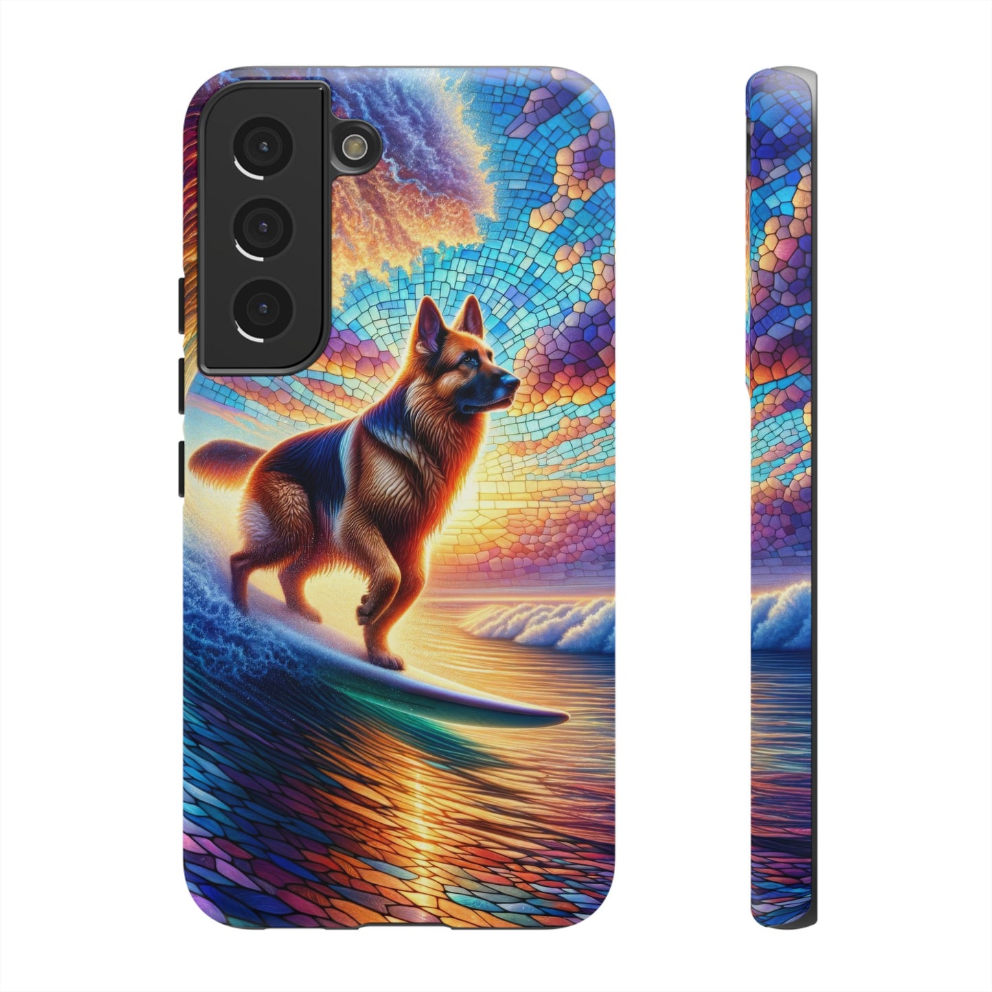 German Shepherd Surfing Phone Case