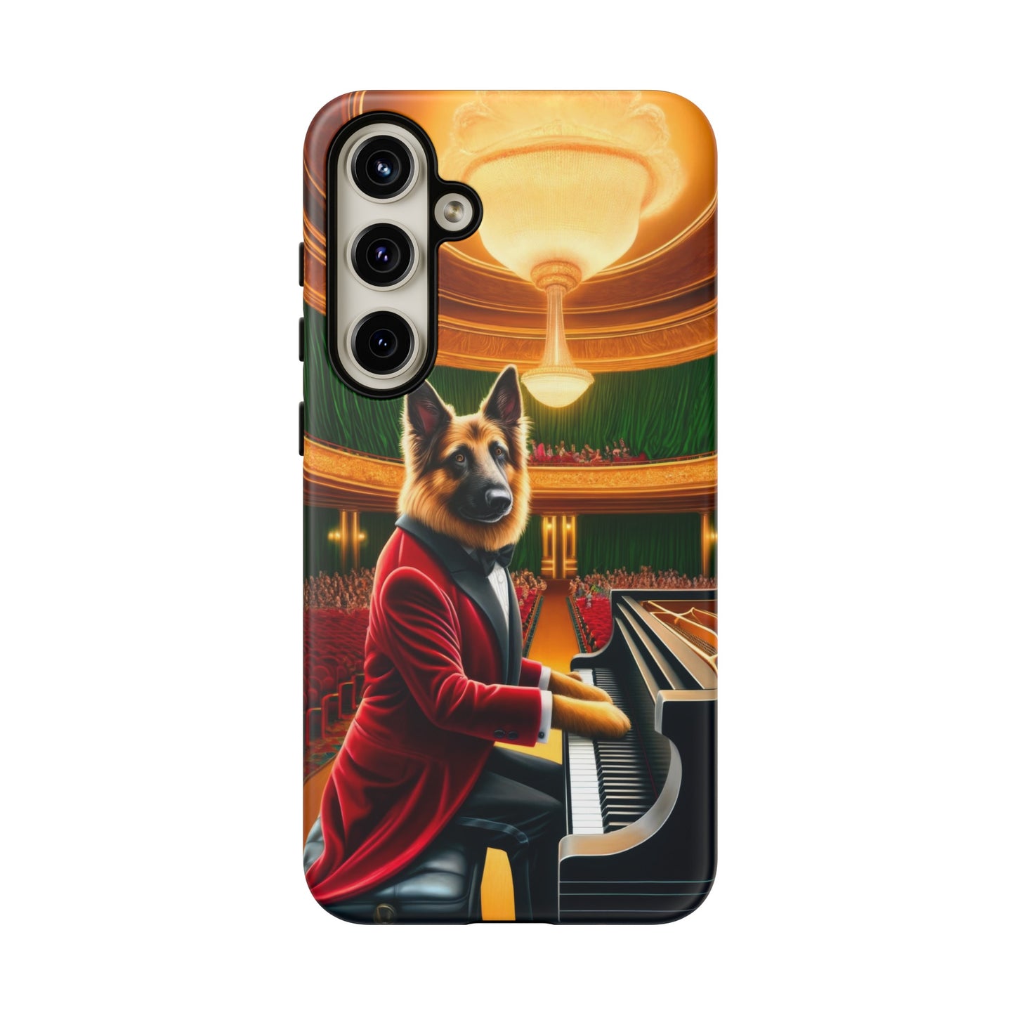 German Shepherd Playing the Piano Phone Case