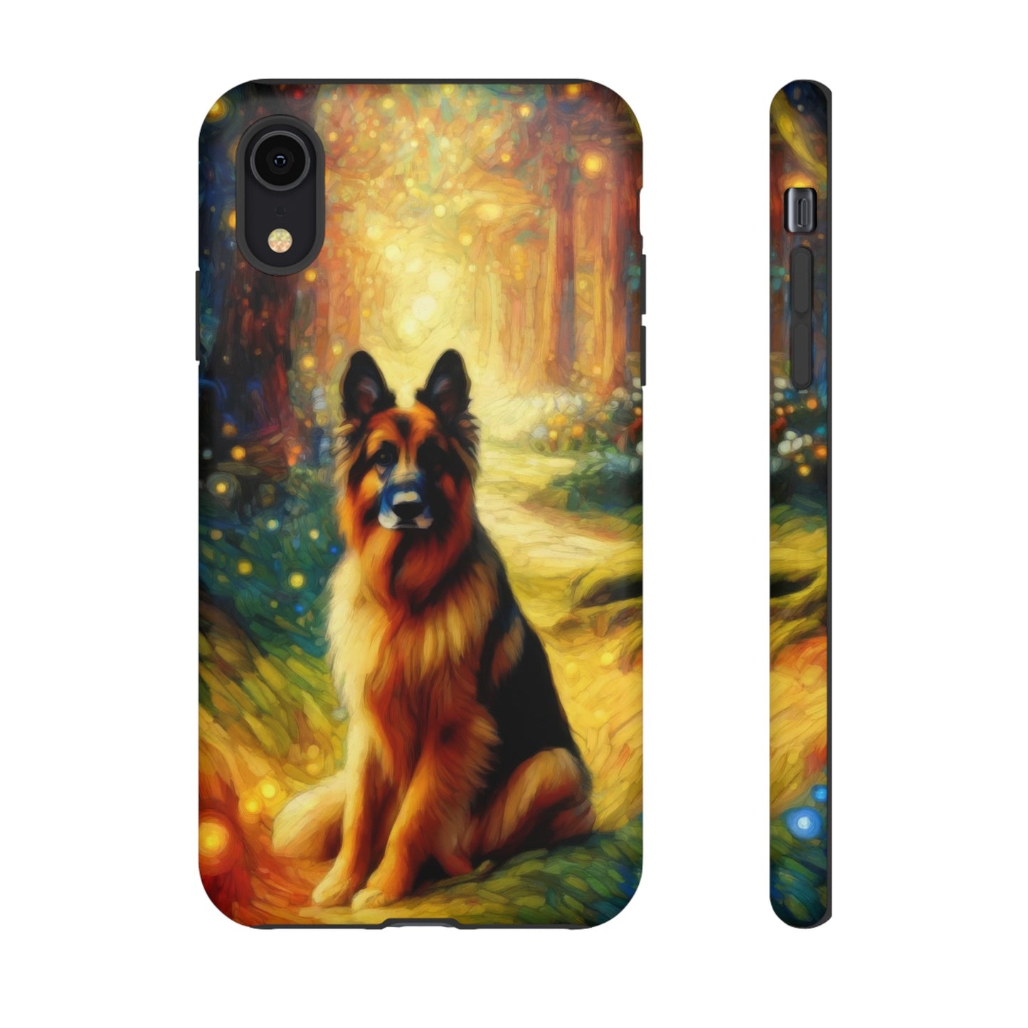 Neo-impressionism and fairy tale German Shepherd Phone Case