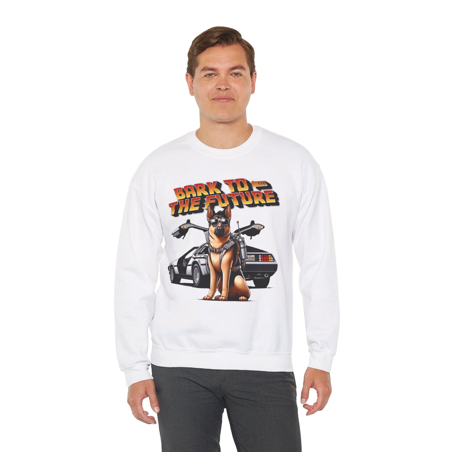 Bark to the Future Sweatshirt (10 colors) (German Shepherd)