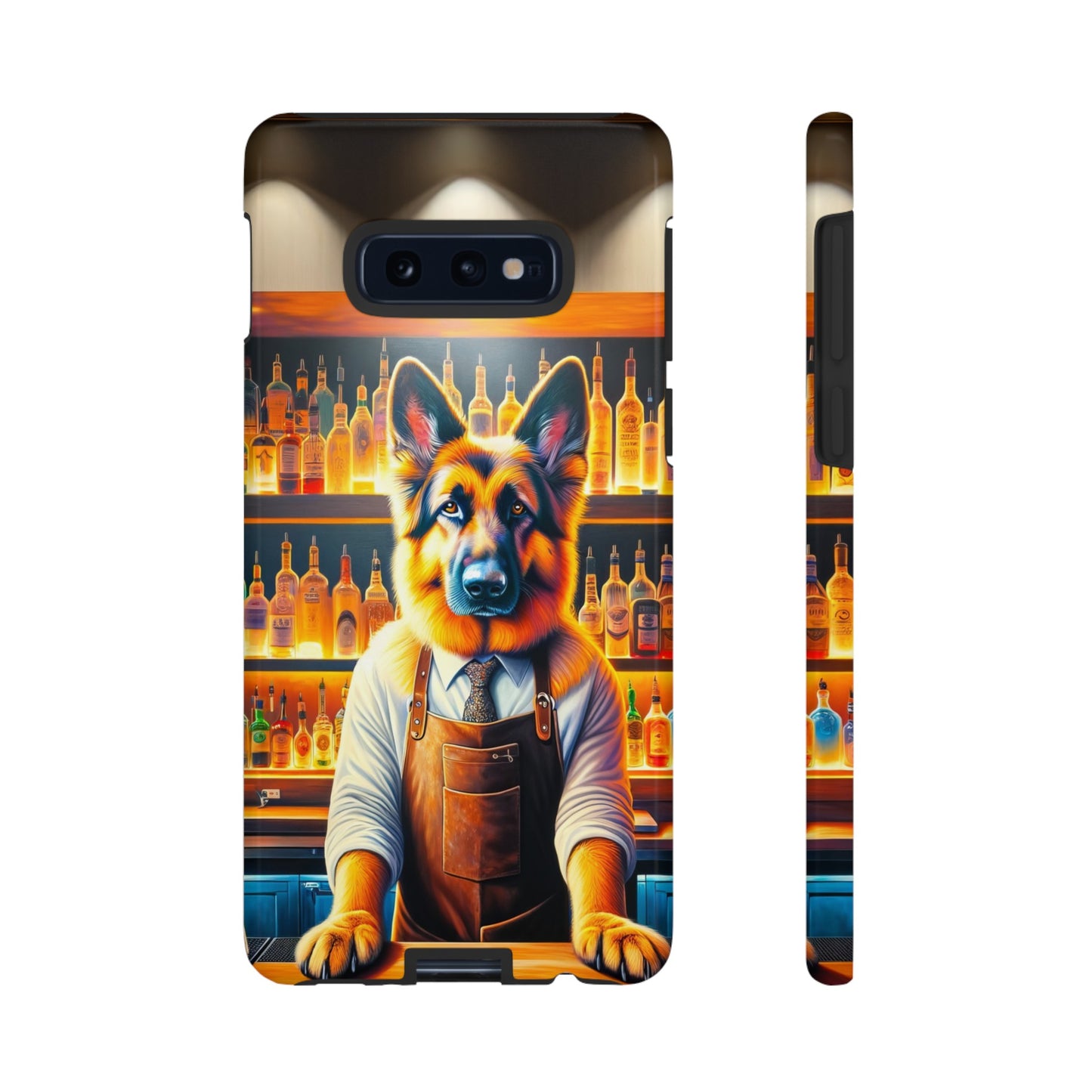 German Shepherd Tending a Bar Phone Case