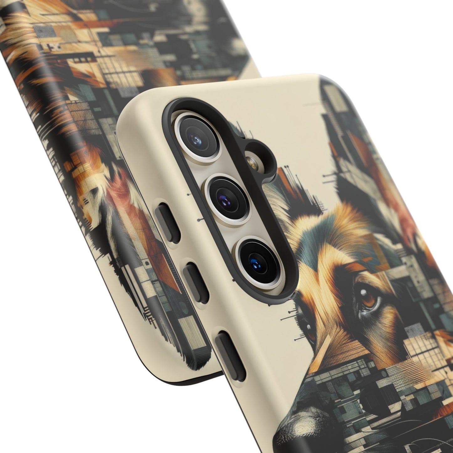 Constructivist and dadaist German Shepherd Phone Case