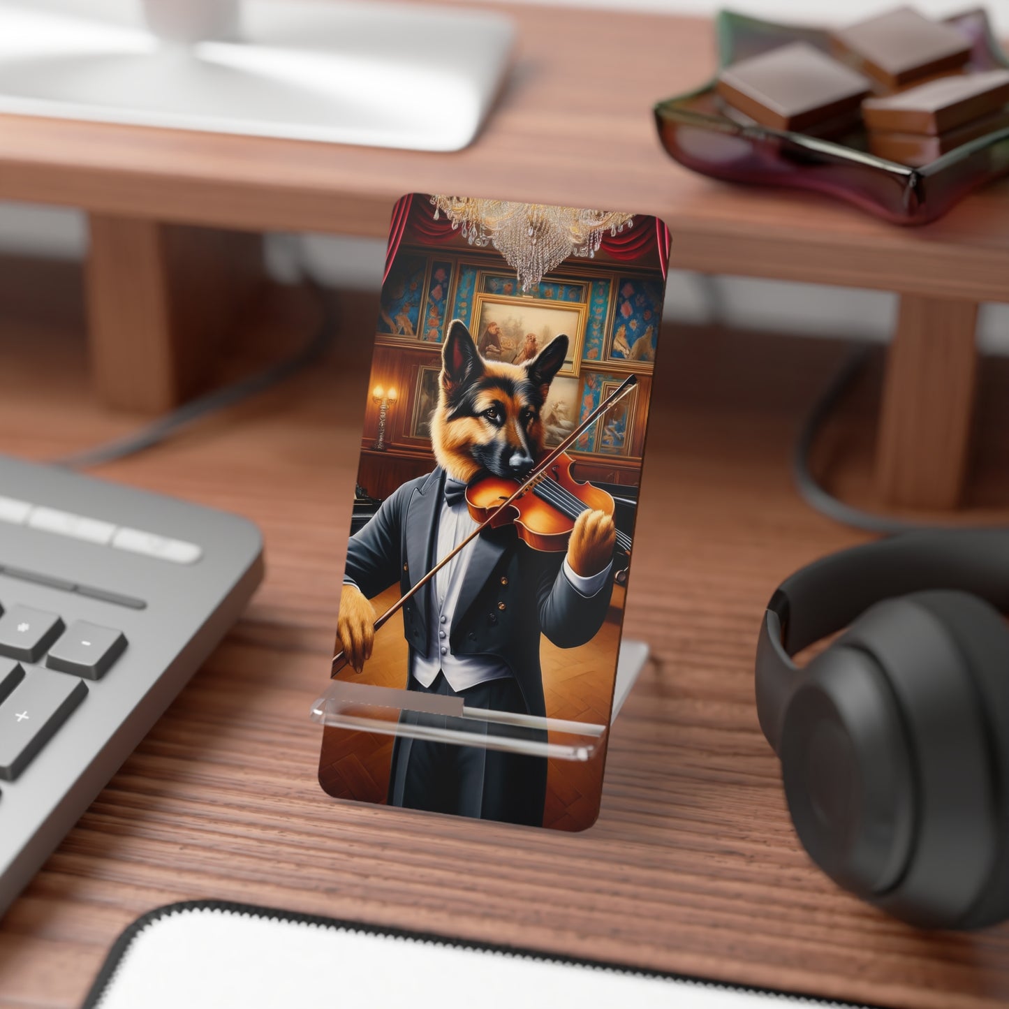 German Shepherd Playing the violin Smartphone Stand