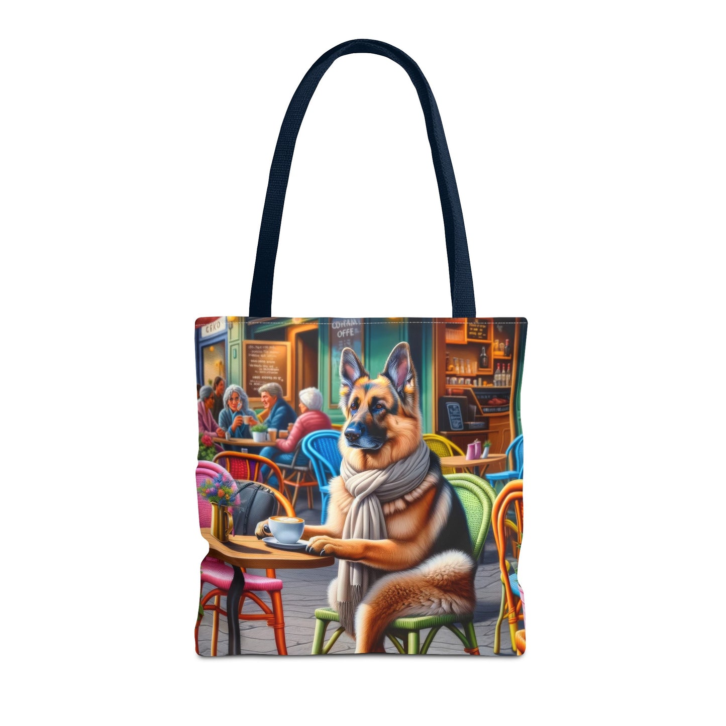 German Shepherd Drinking Tote Bag