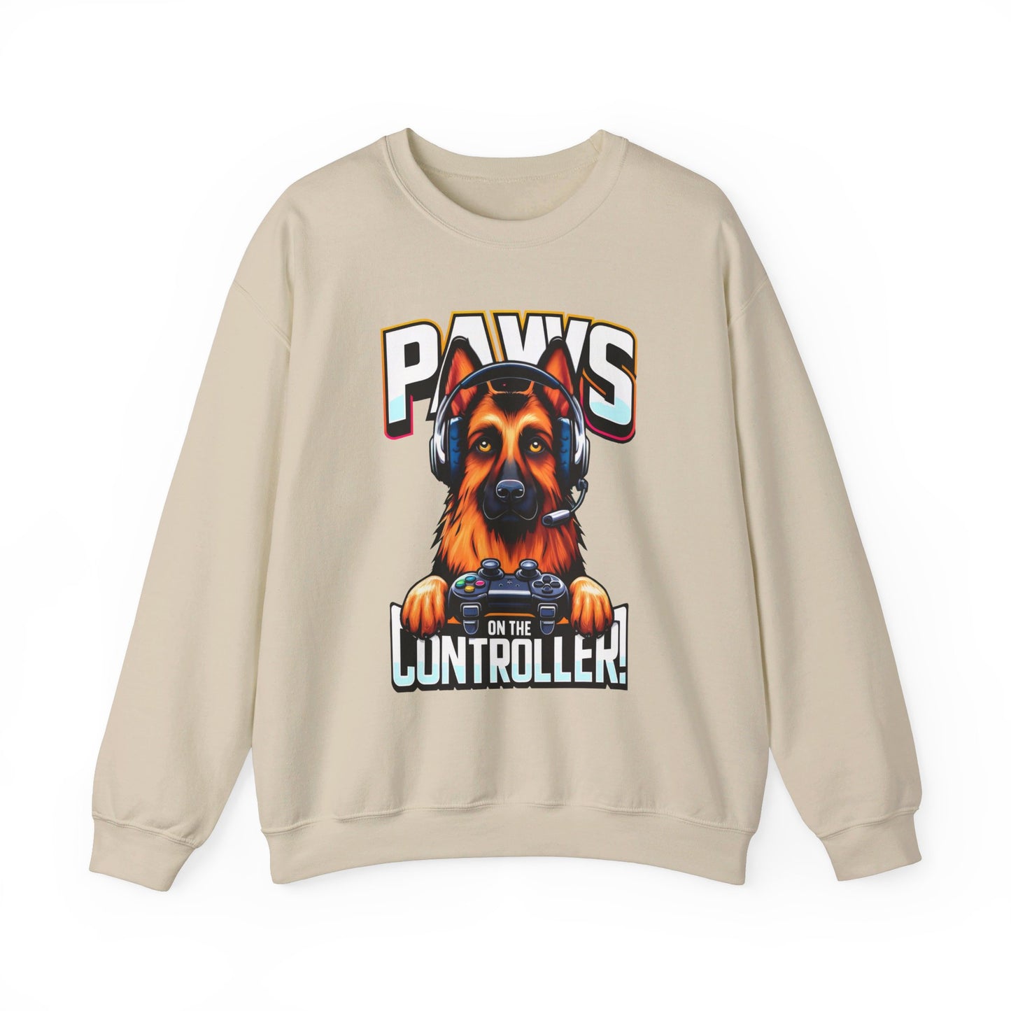 Paws on the Controller Sweatshirt (10 colors) (German Shepherd)