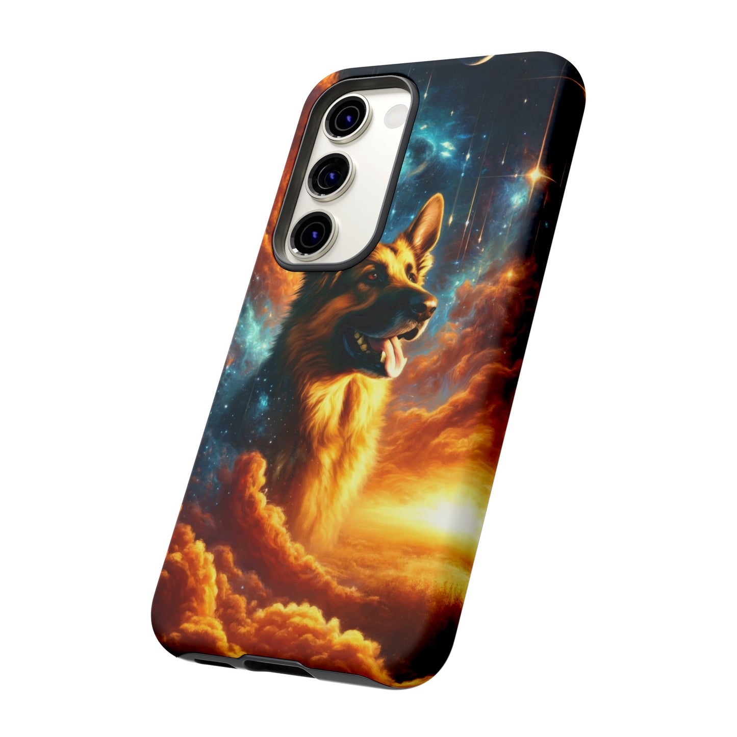 Sci-fi and stars-themed German Shepherd Phone Case