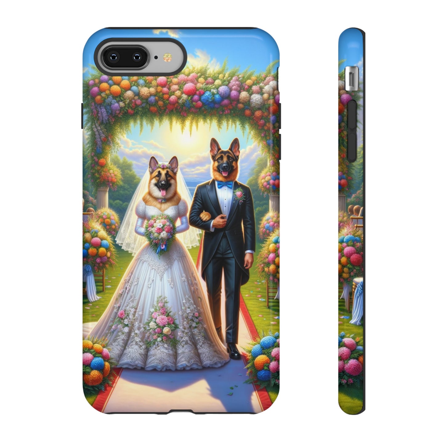 German Shepherds getting Married  Phone Case