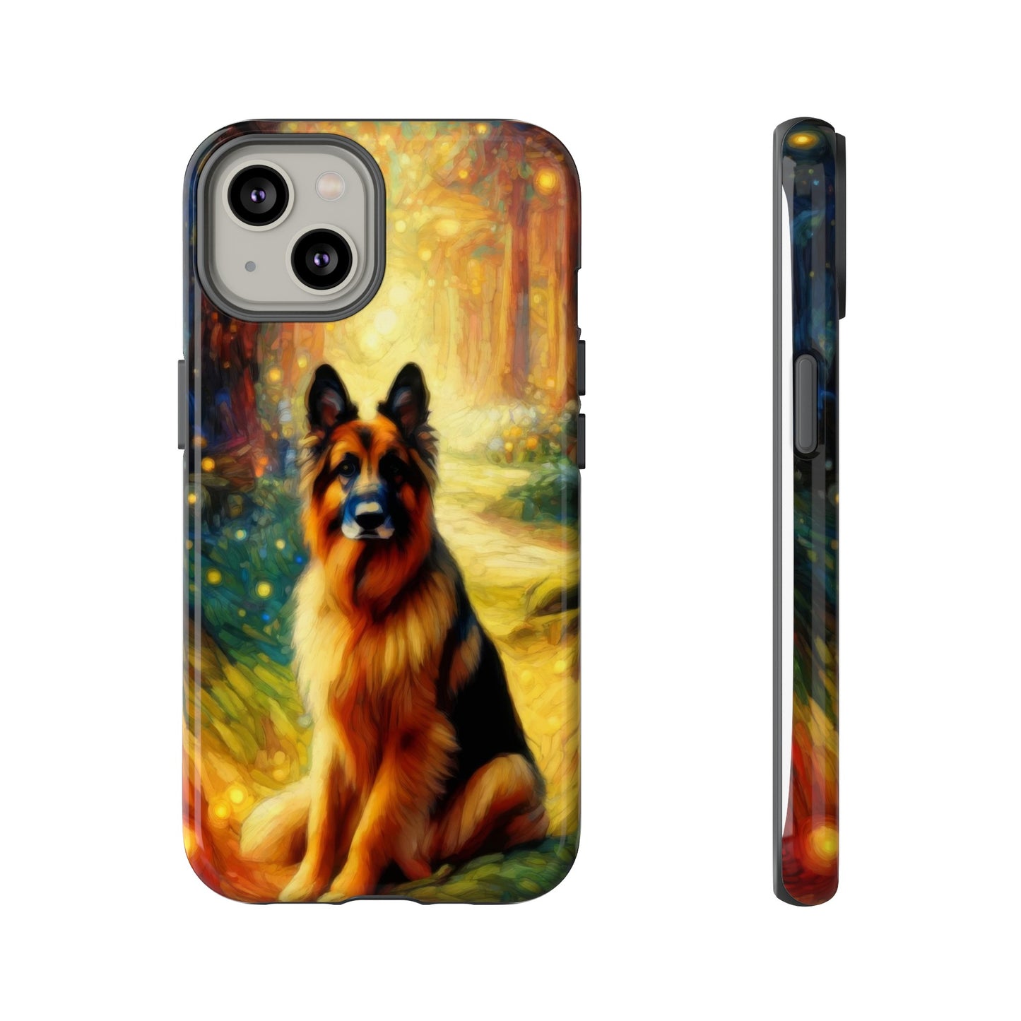 Neo-impressionism and fairy tale German Shepherd Phone Case